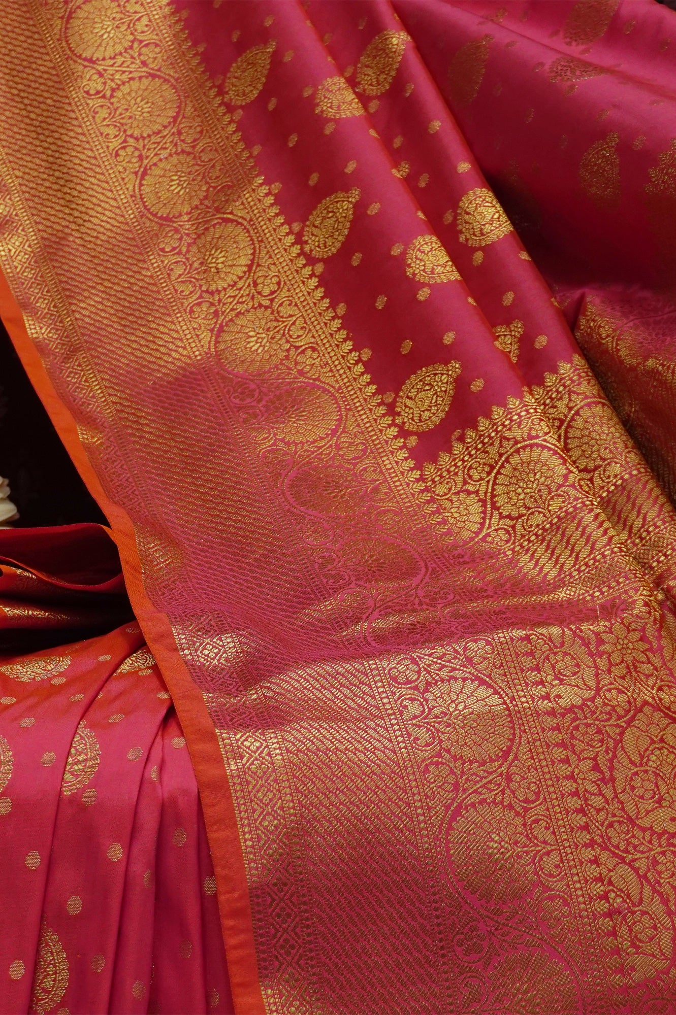 Pink Colour  Banarasi Silk  Sari