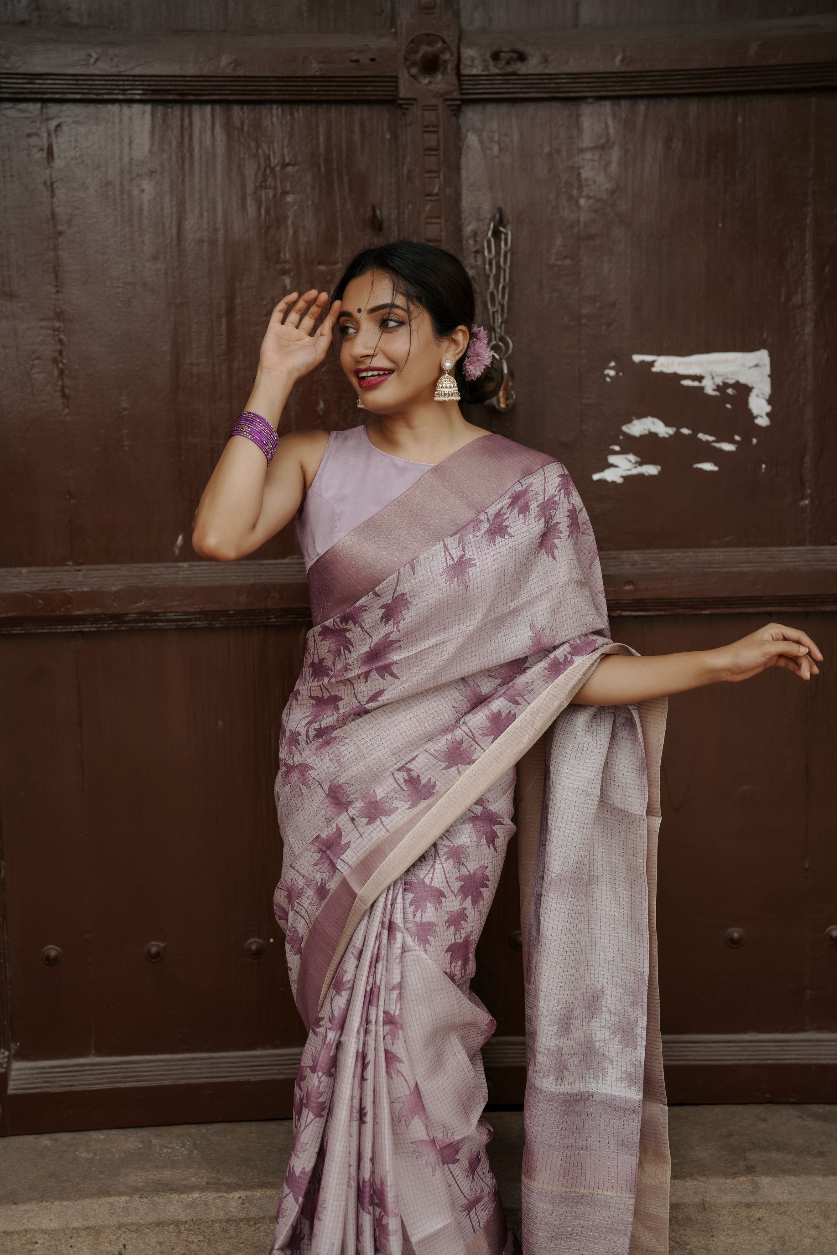 Tissue Matka Tussar Silk saree