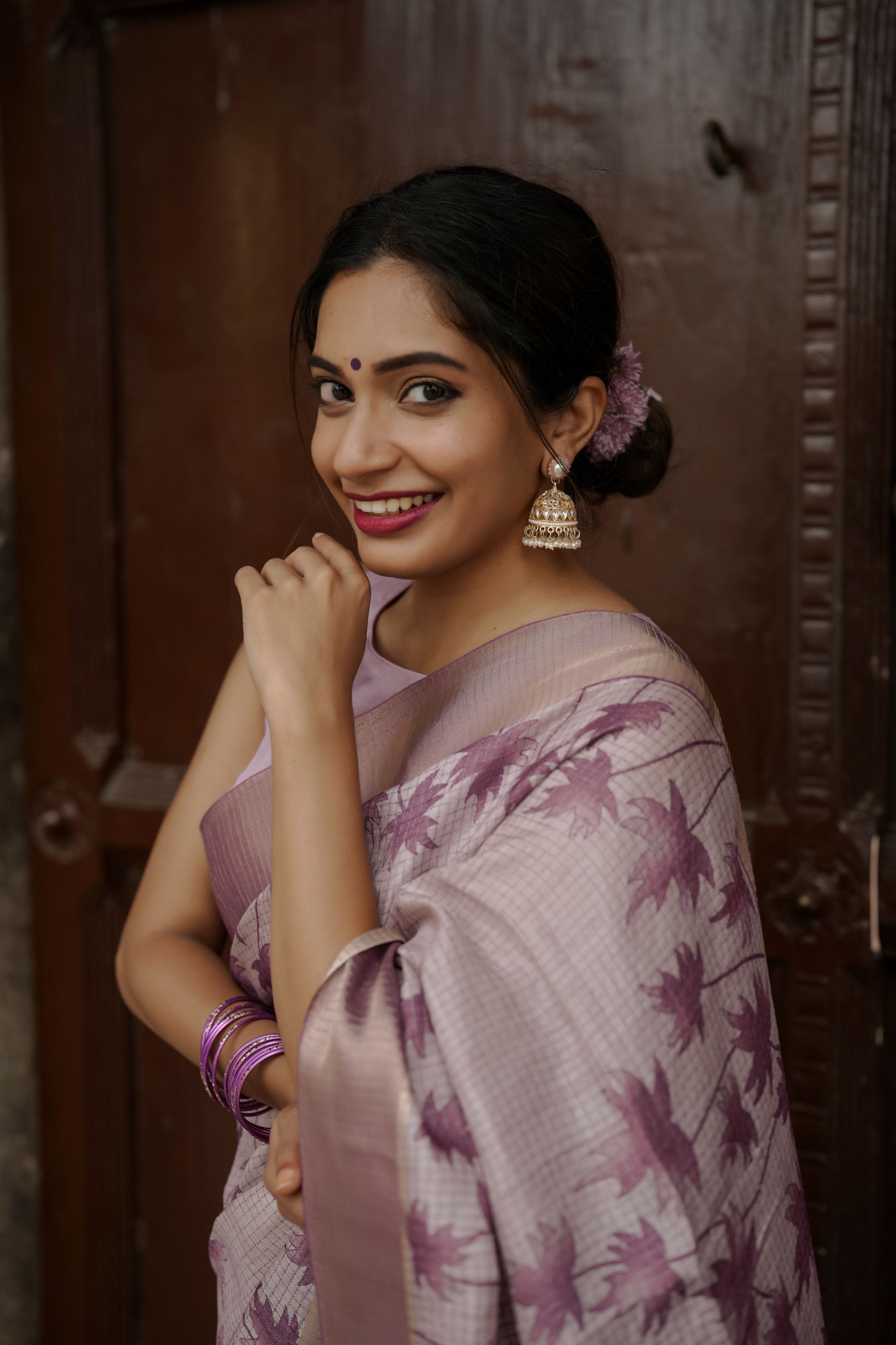 Tissue Matka Tussar Silk saree