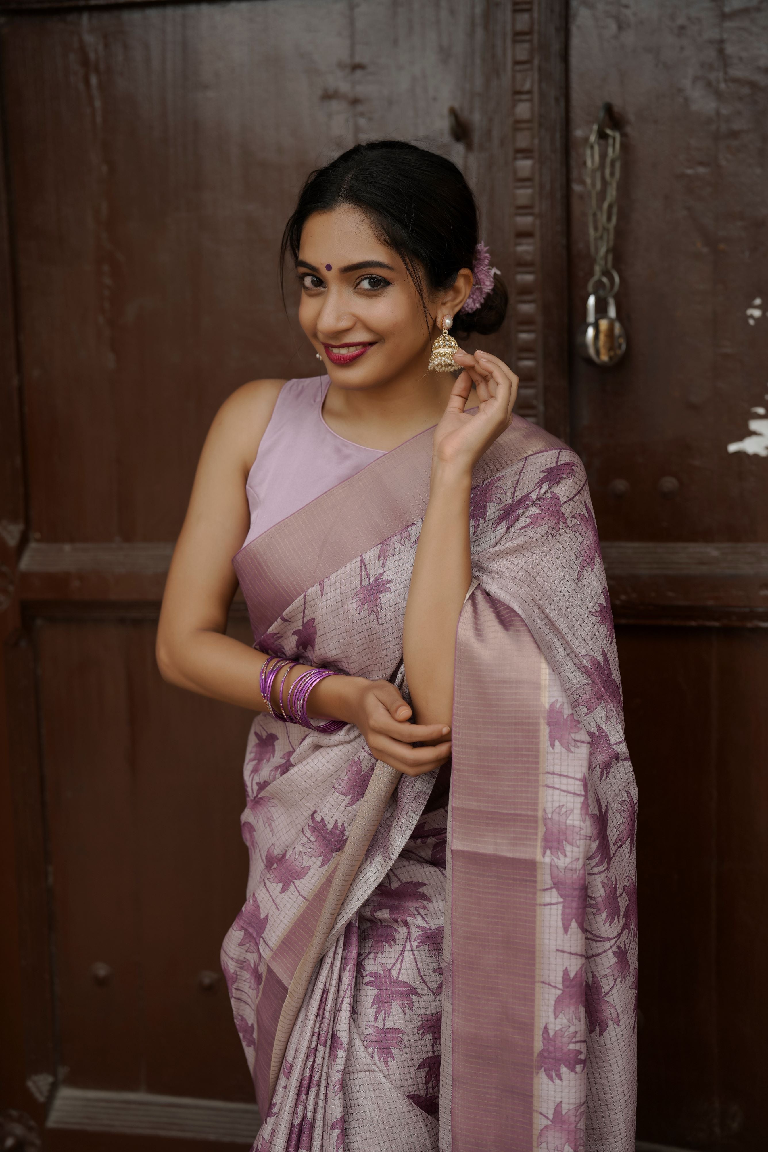 Tissue Matka Tussar Silk saree