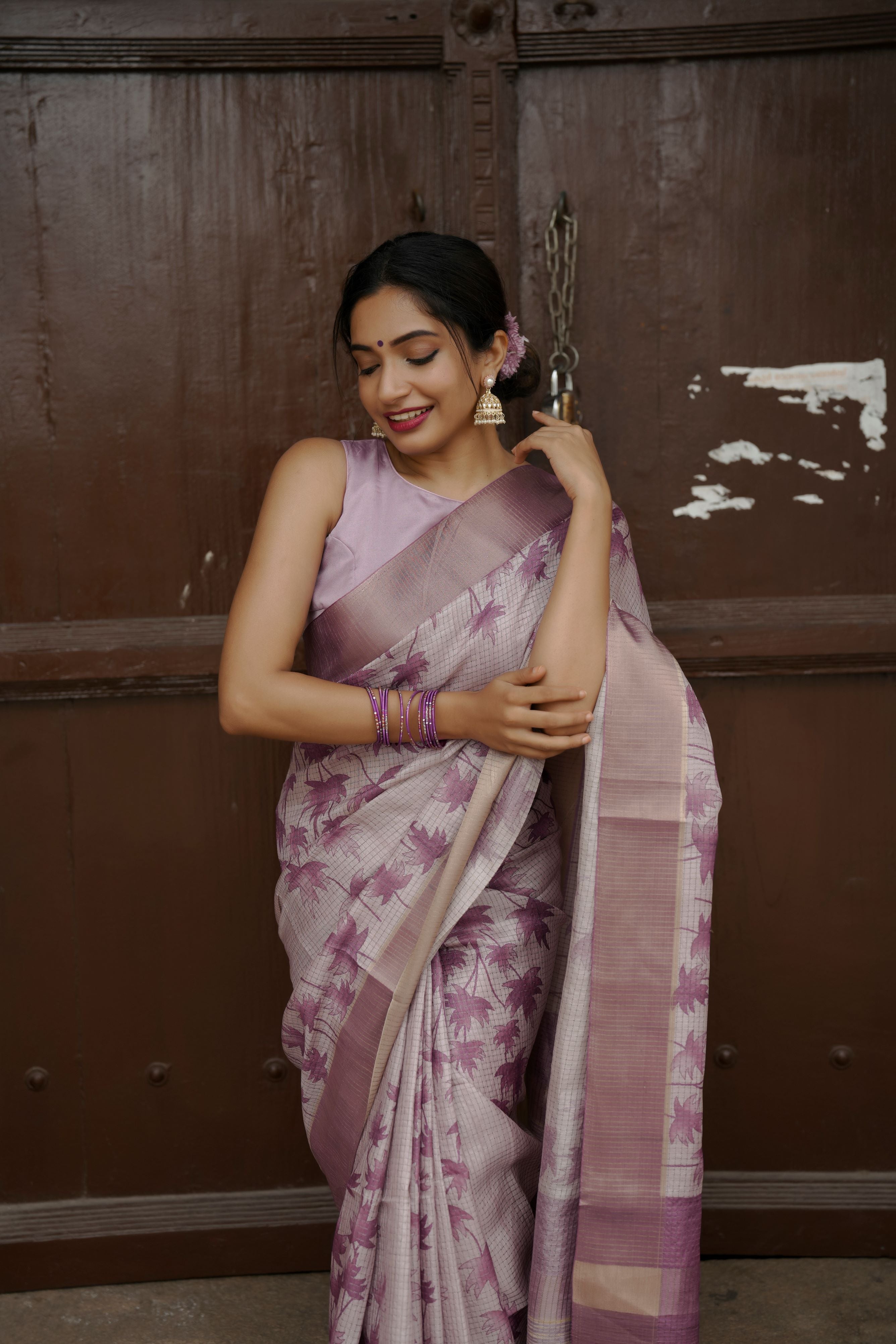 Tissue Matka Tussar Silk saree