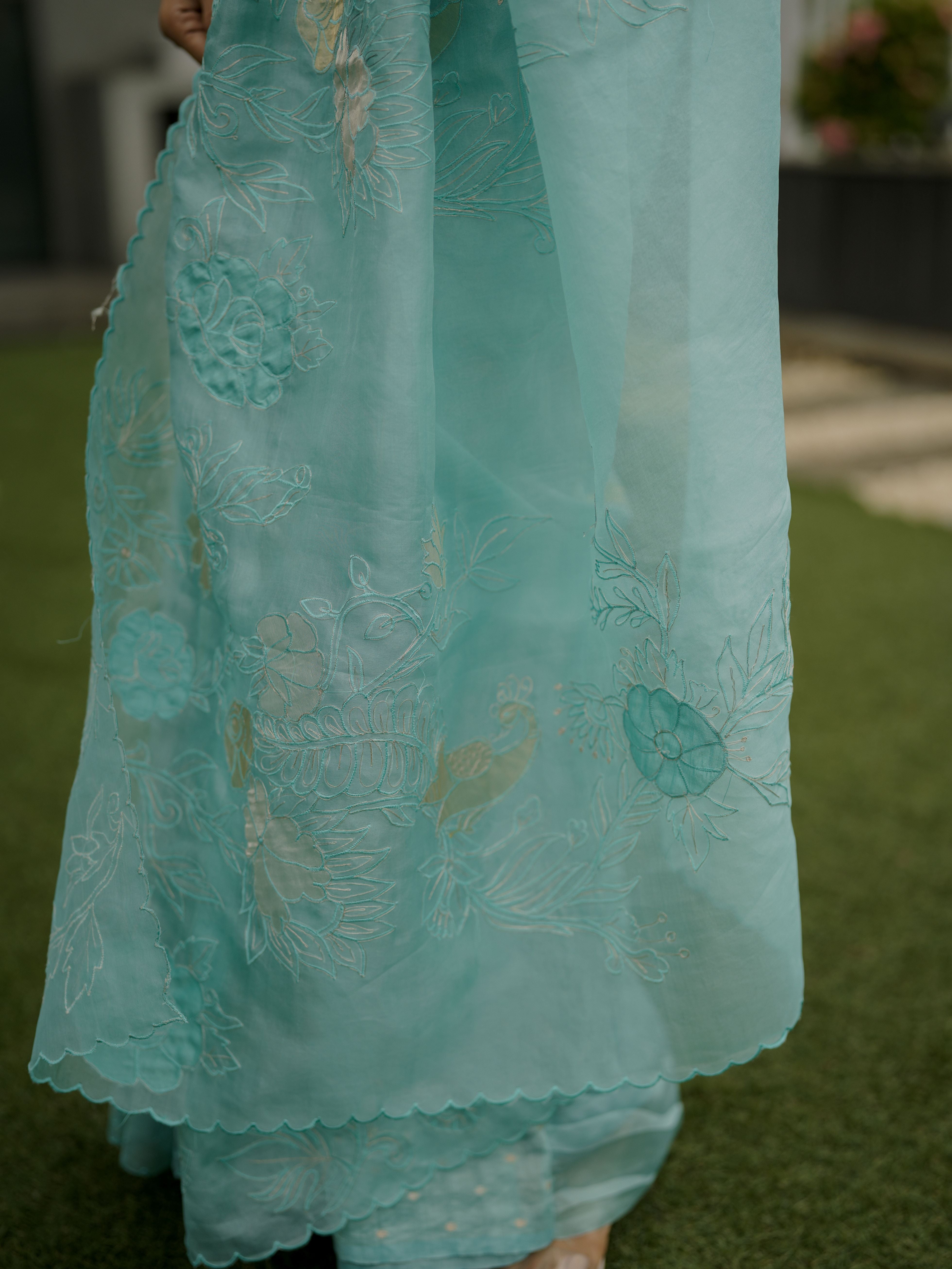 Blue Organza Silk