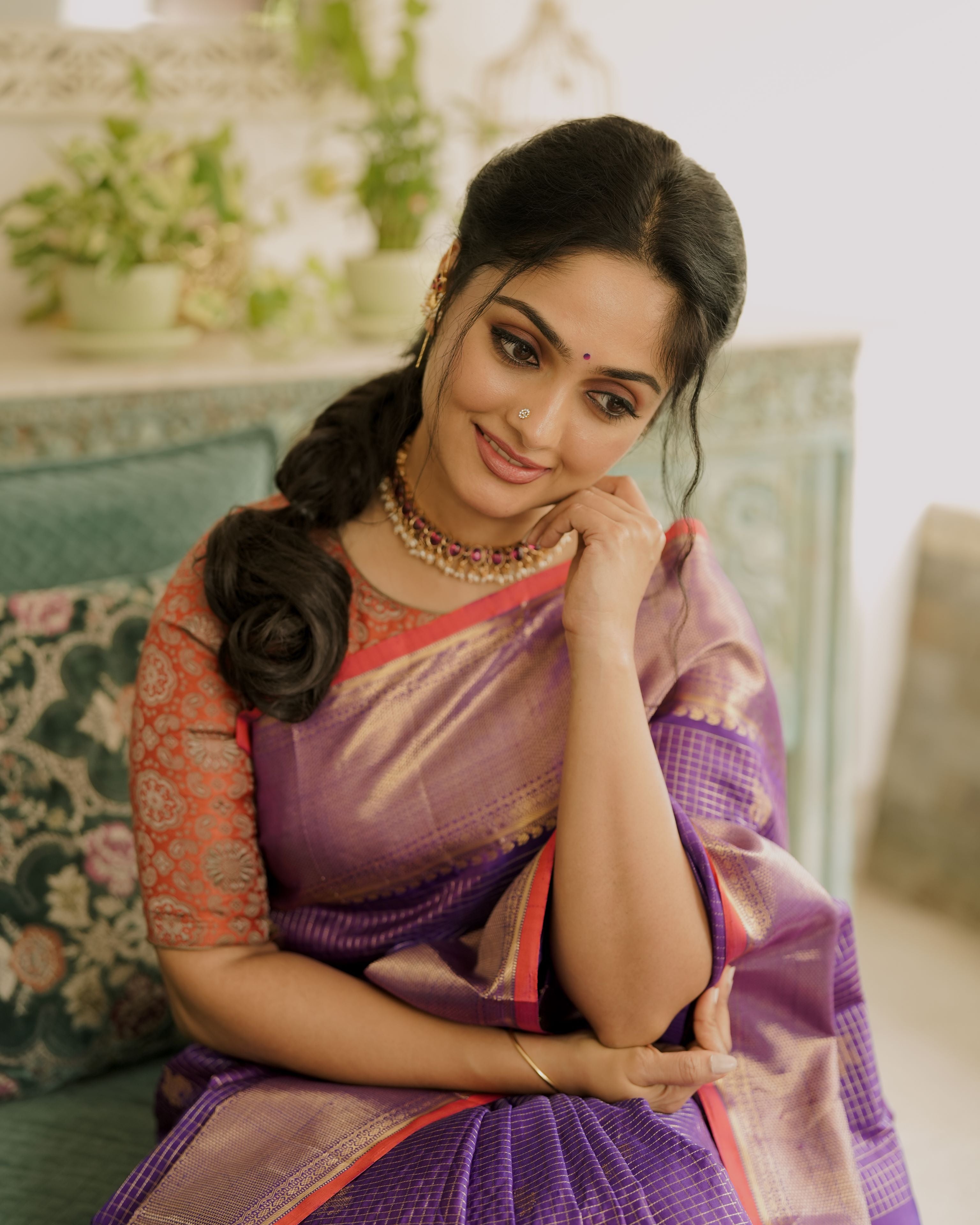 Gold Kattam design threads tradition saree