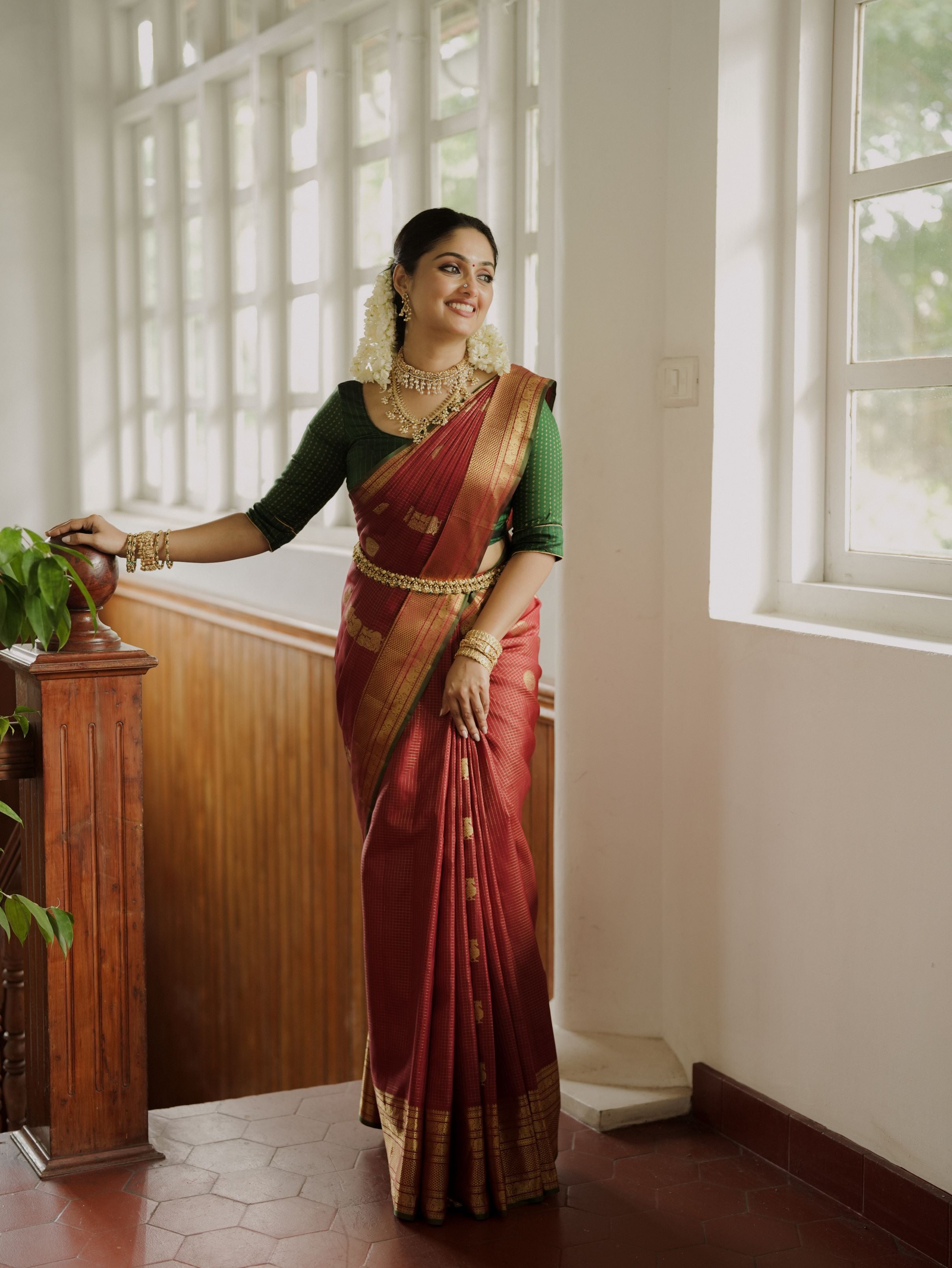 Arakku Red Kattam Design Bridal Sari
