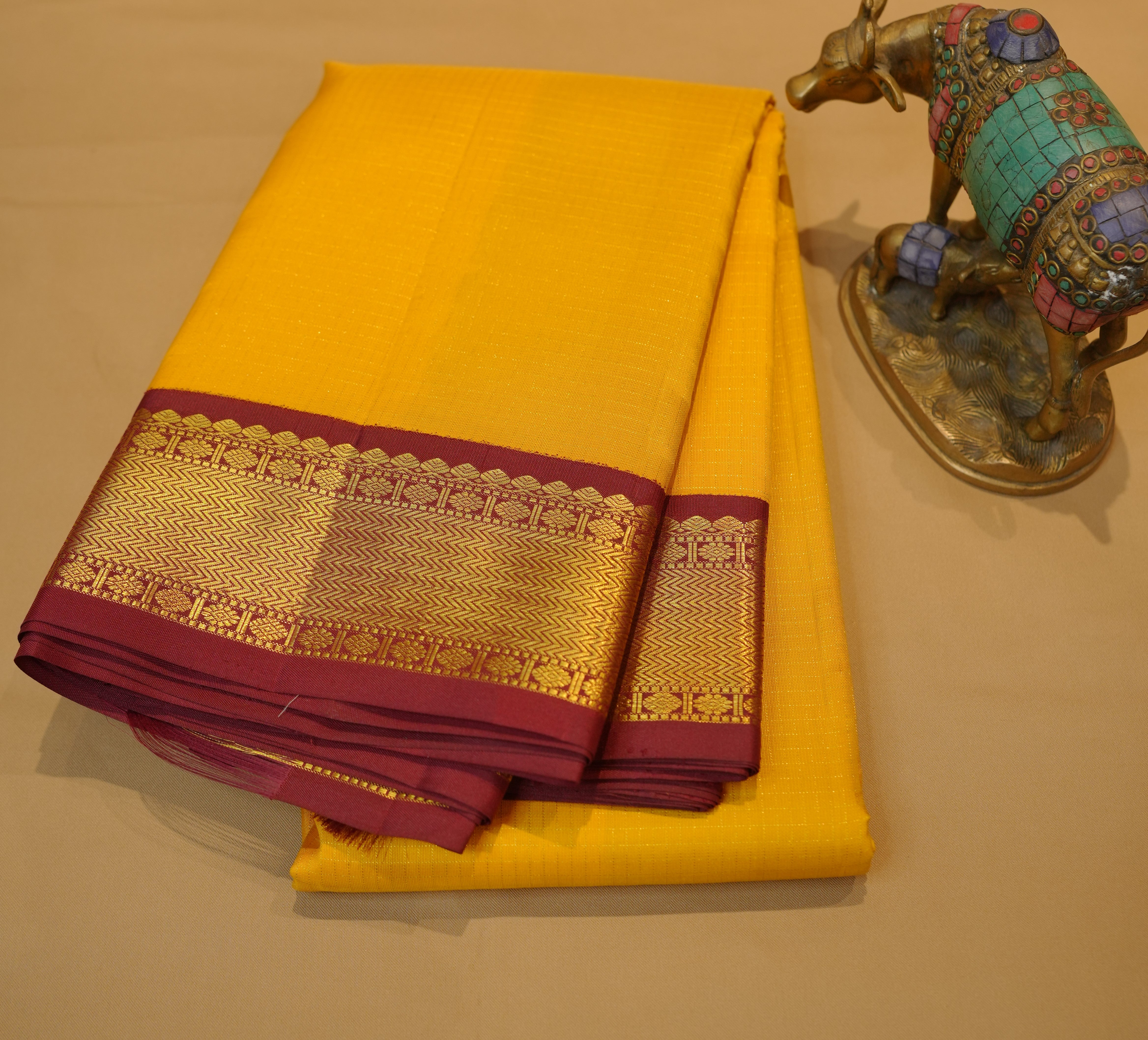 Yellow and Merron Kanjivram