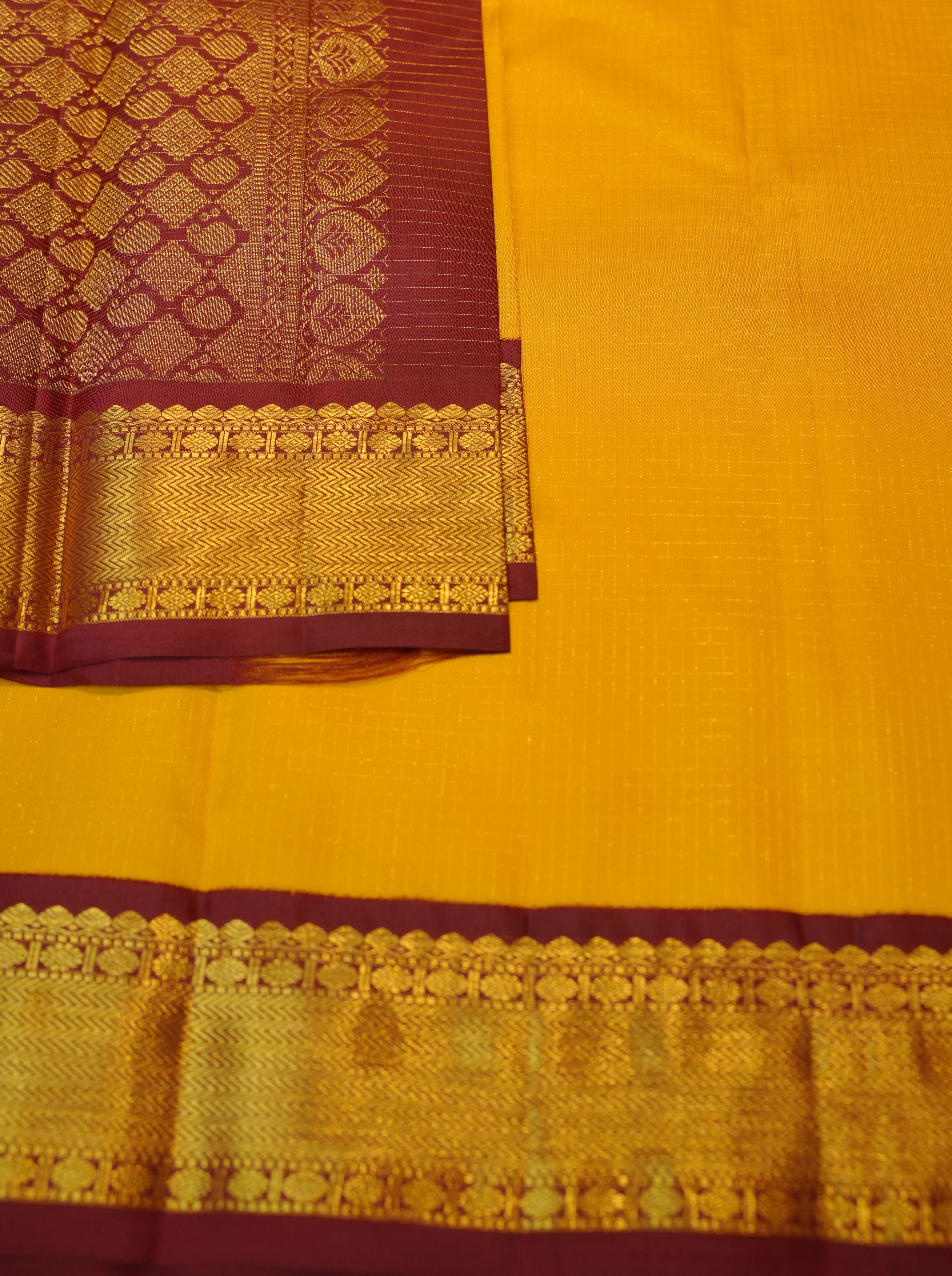 Yellow and Merron Kanjivram