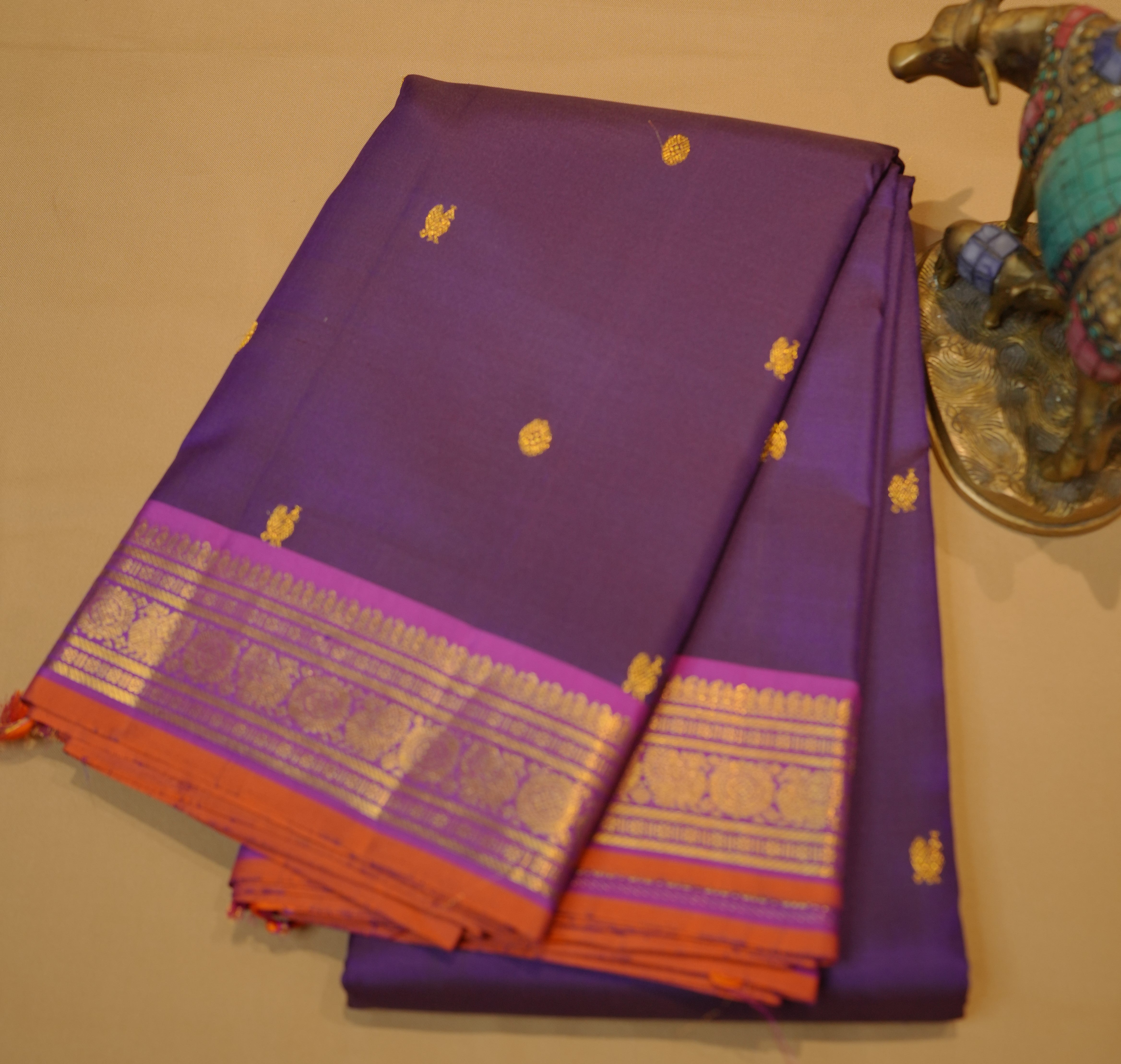 Purple Knjivaram Saree