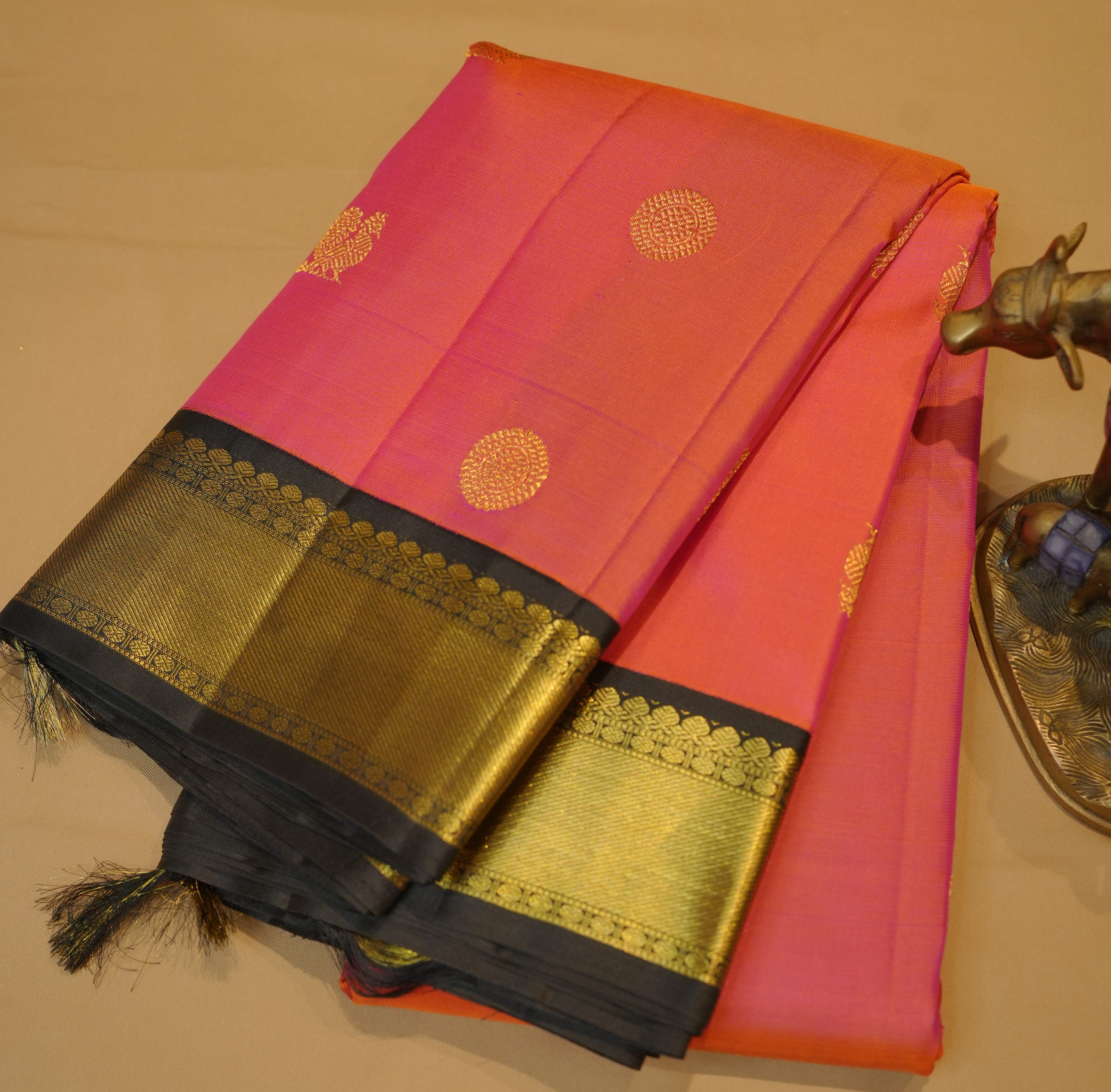 Peach Rose Kanjivaram