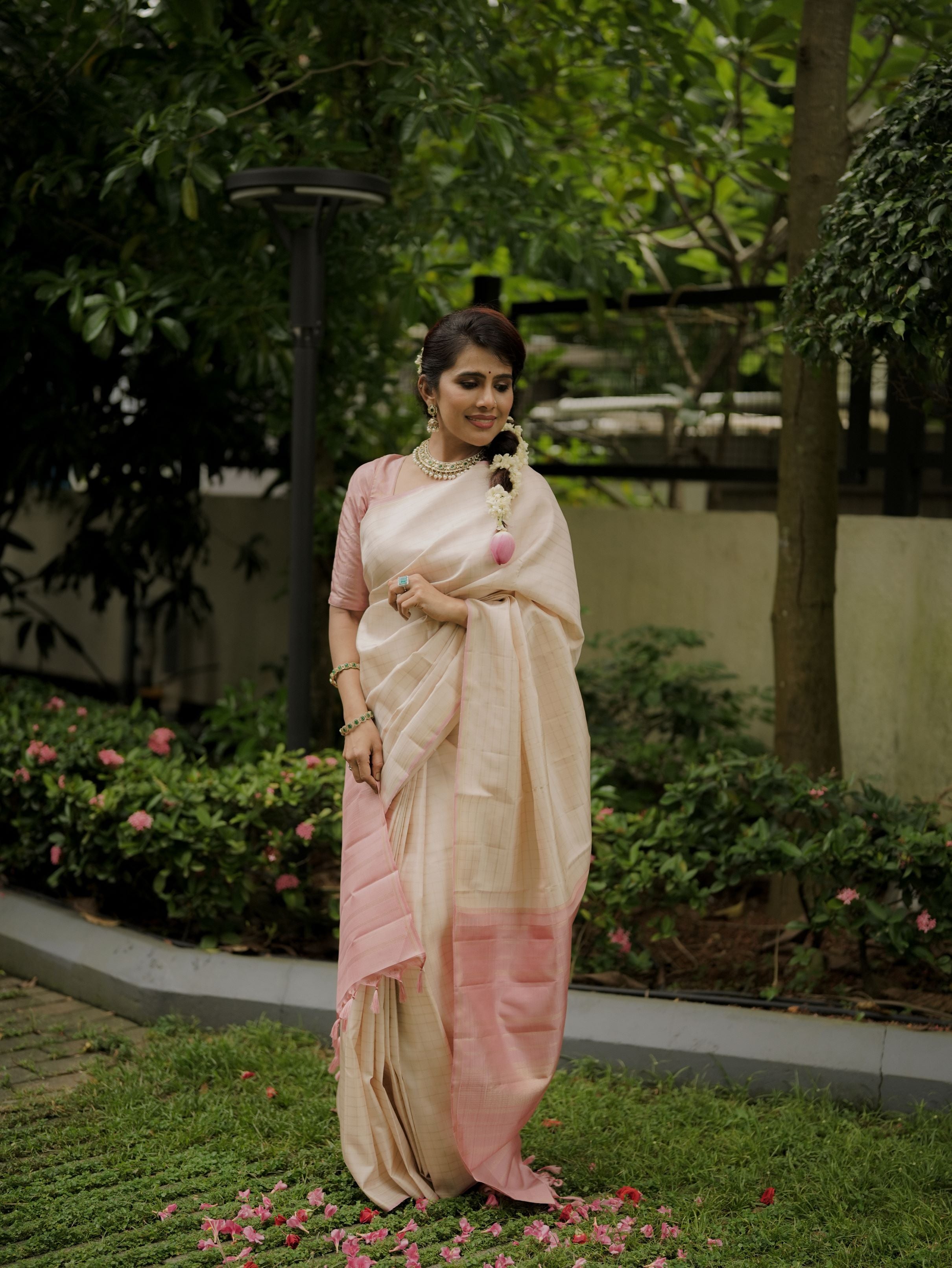 Pink Kanjivaram Silk Saree