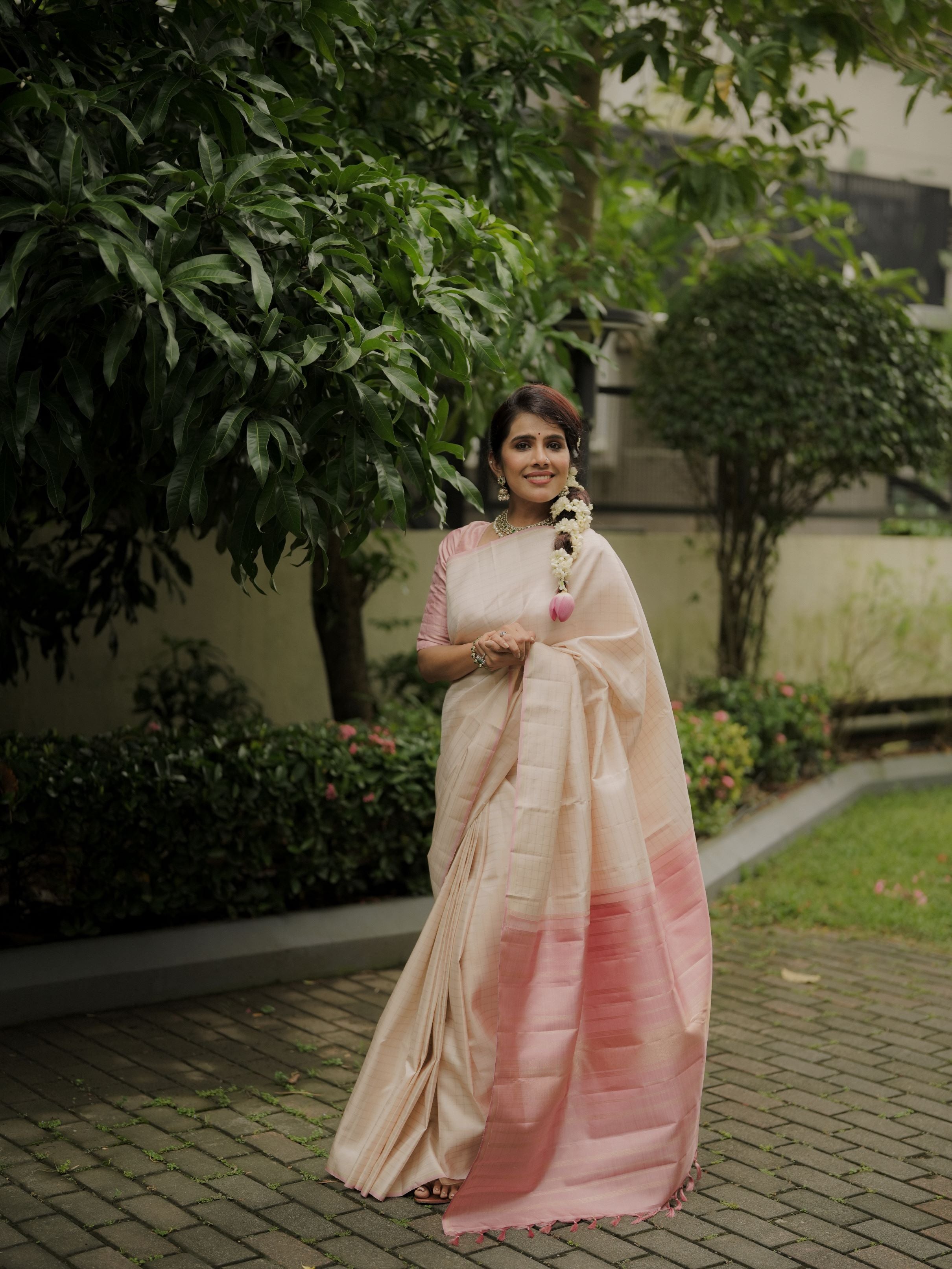 Pink Kanjivaram Silk Saree