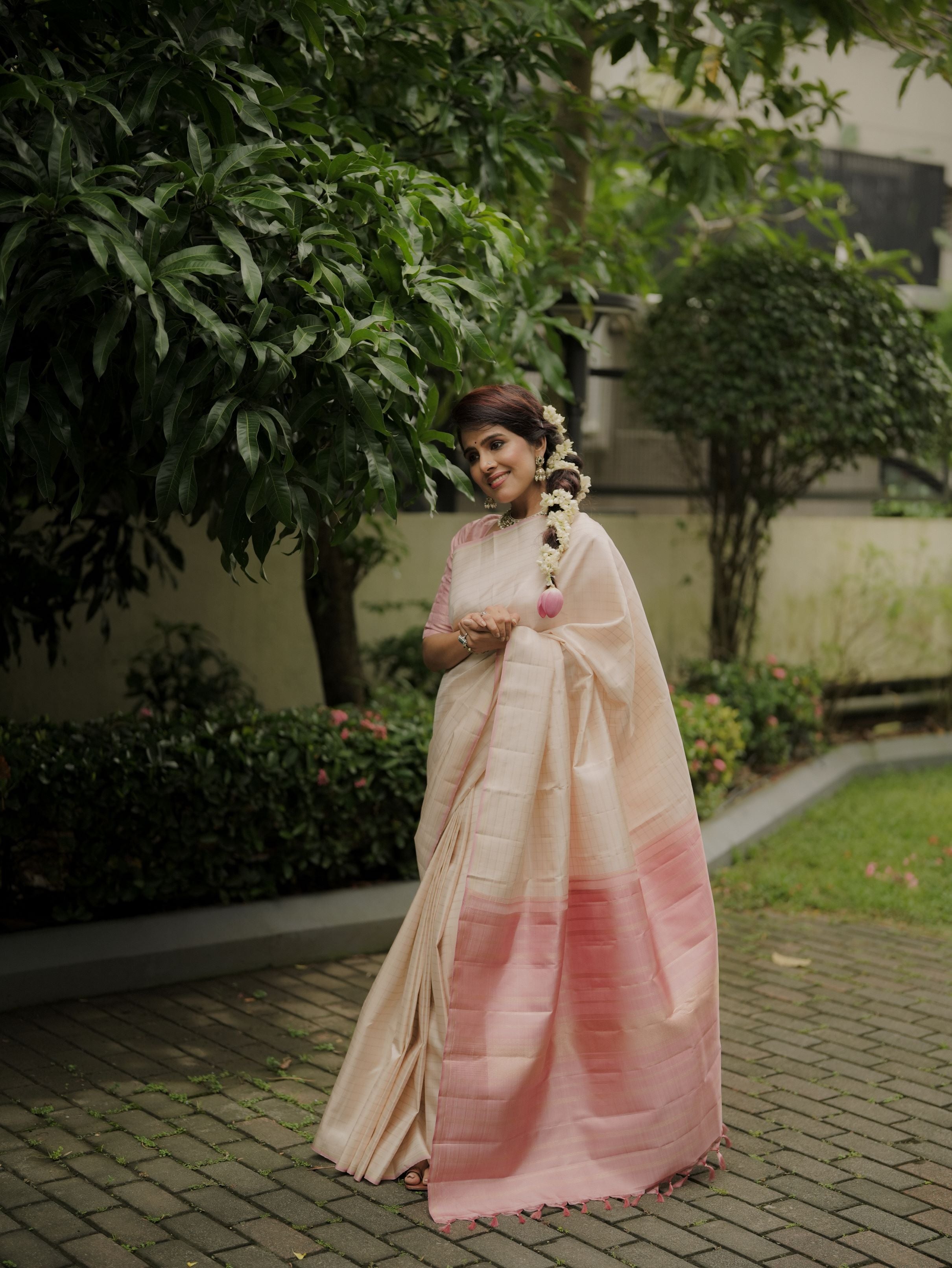 Pink Kanjivaram Silk Saree