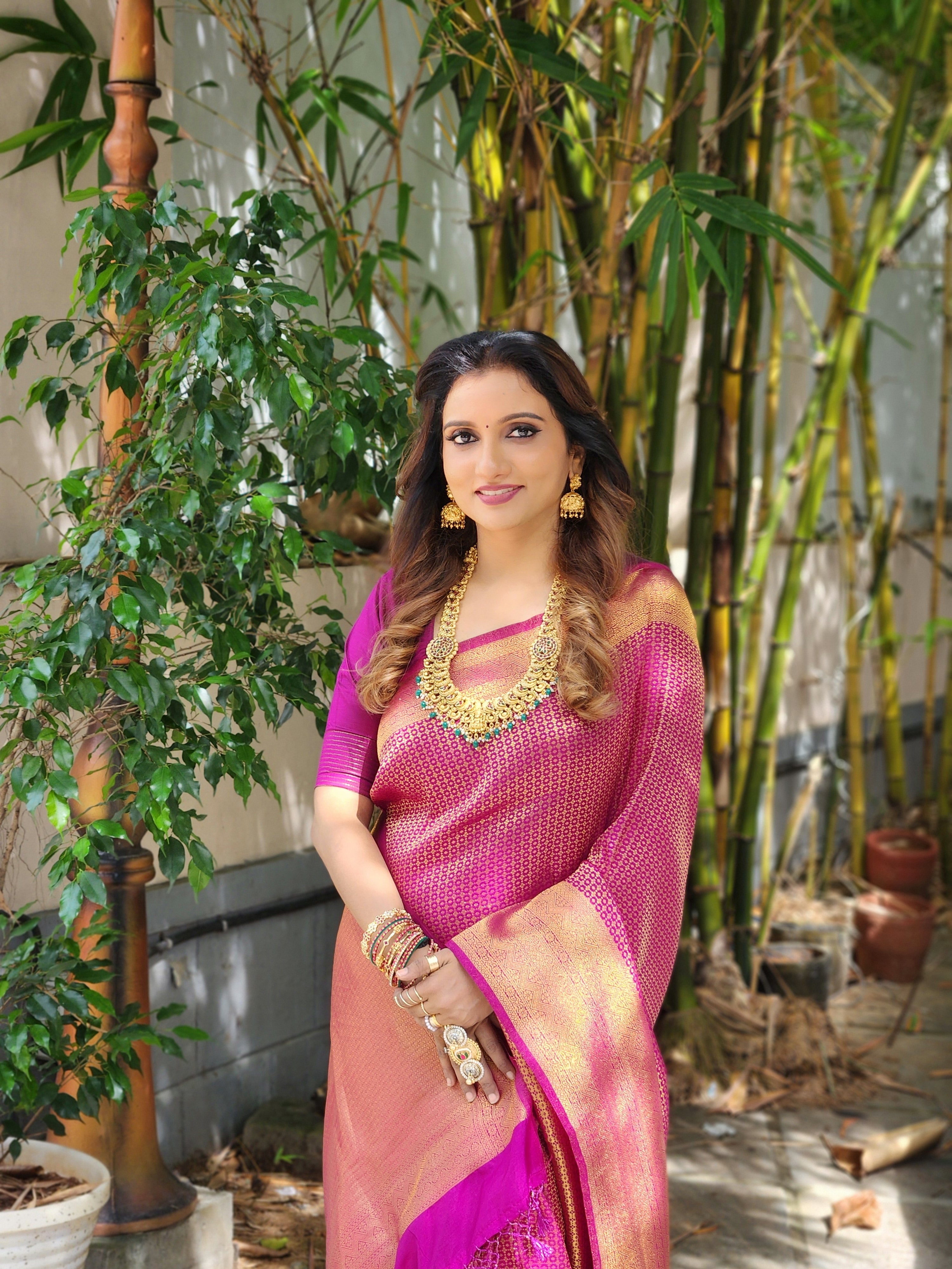 Rain Pink Saree