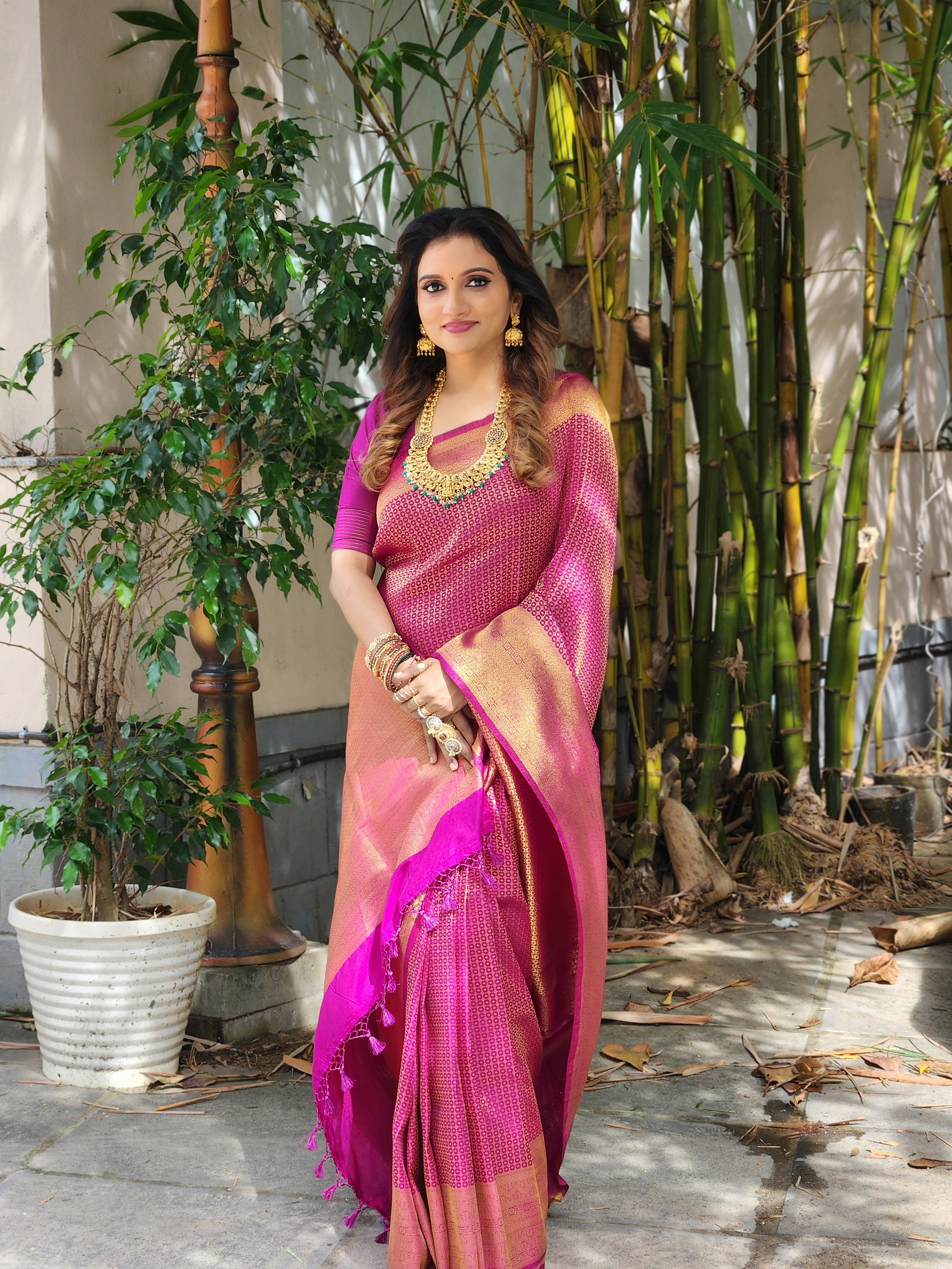 Rain Pink Saree