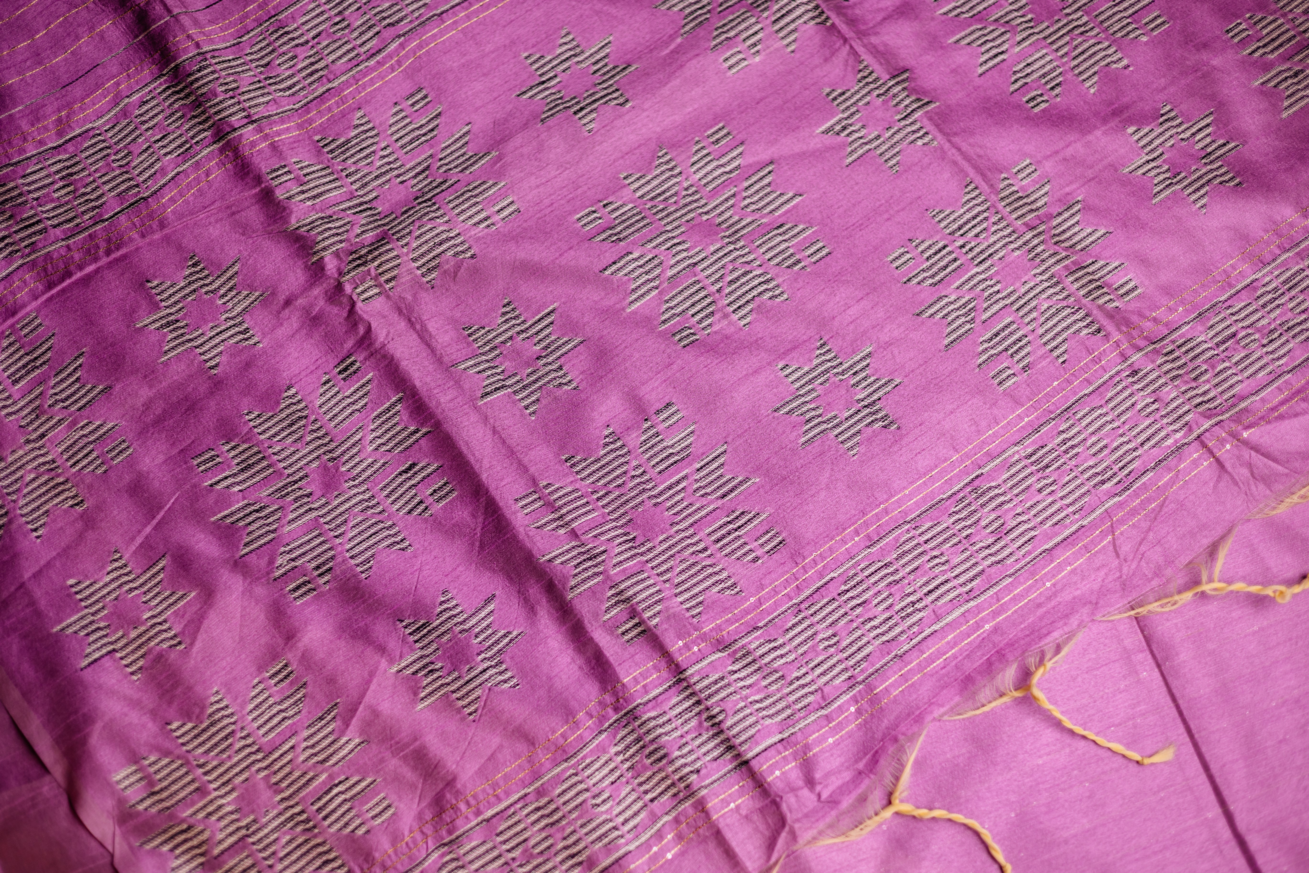 Tissue matka tussar silk sari