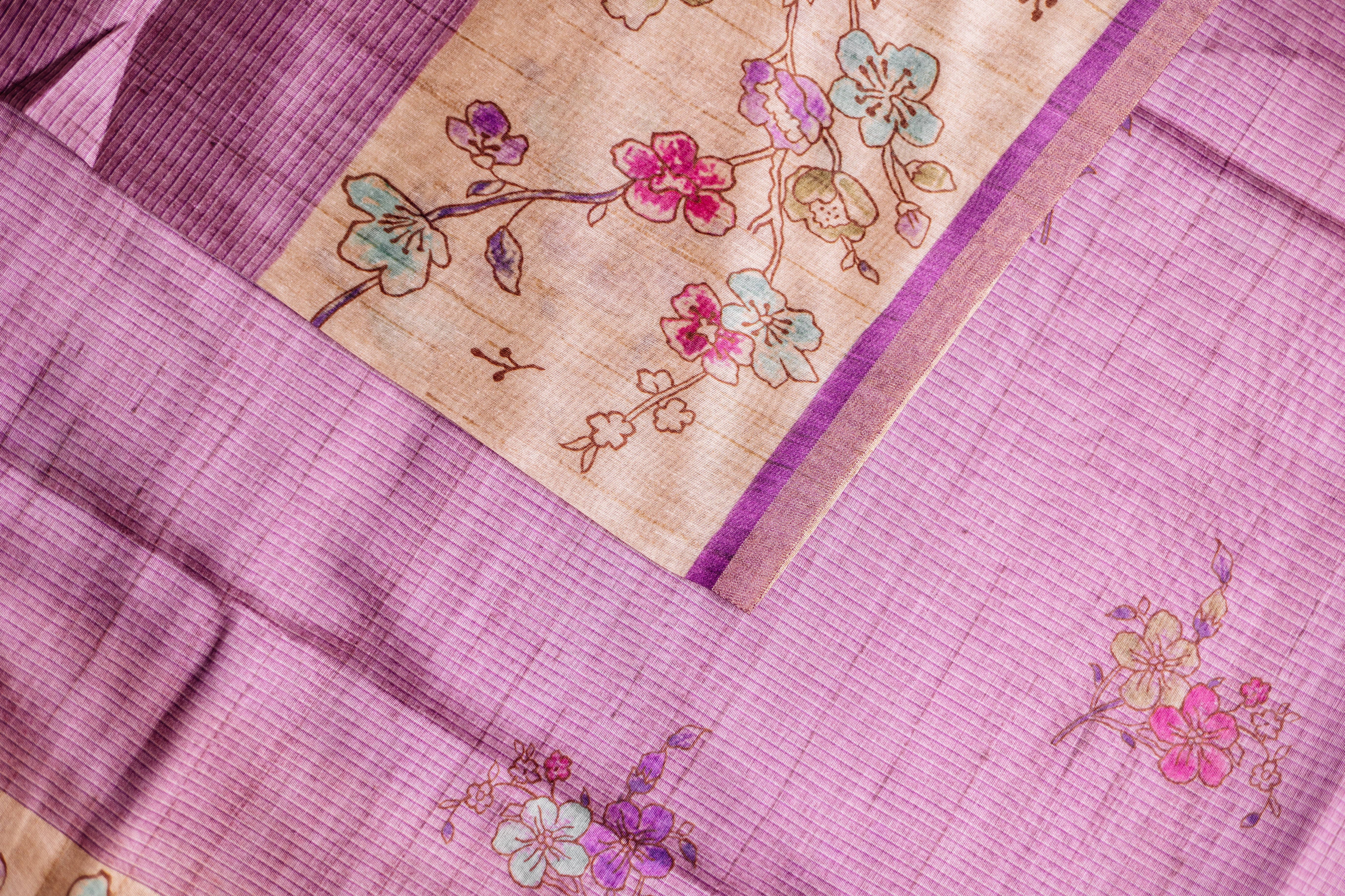 Tissue matka tussar silk sari