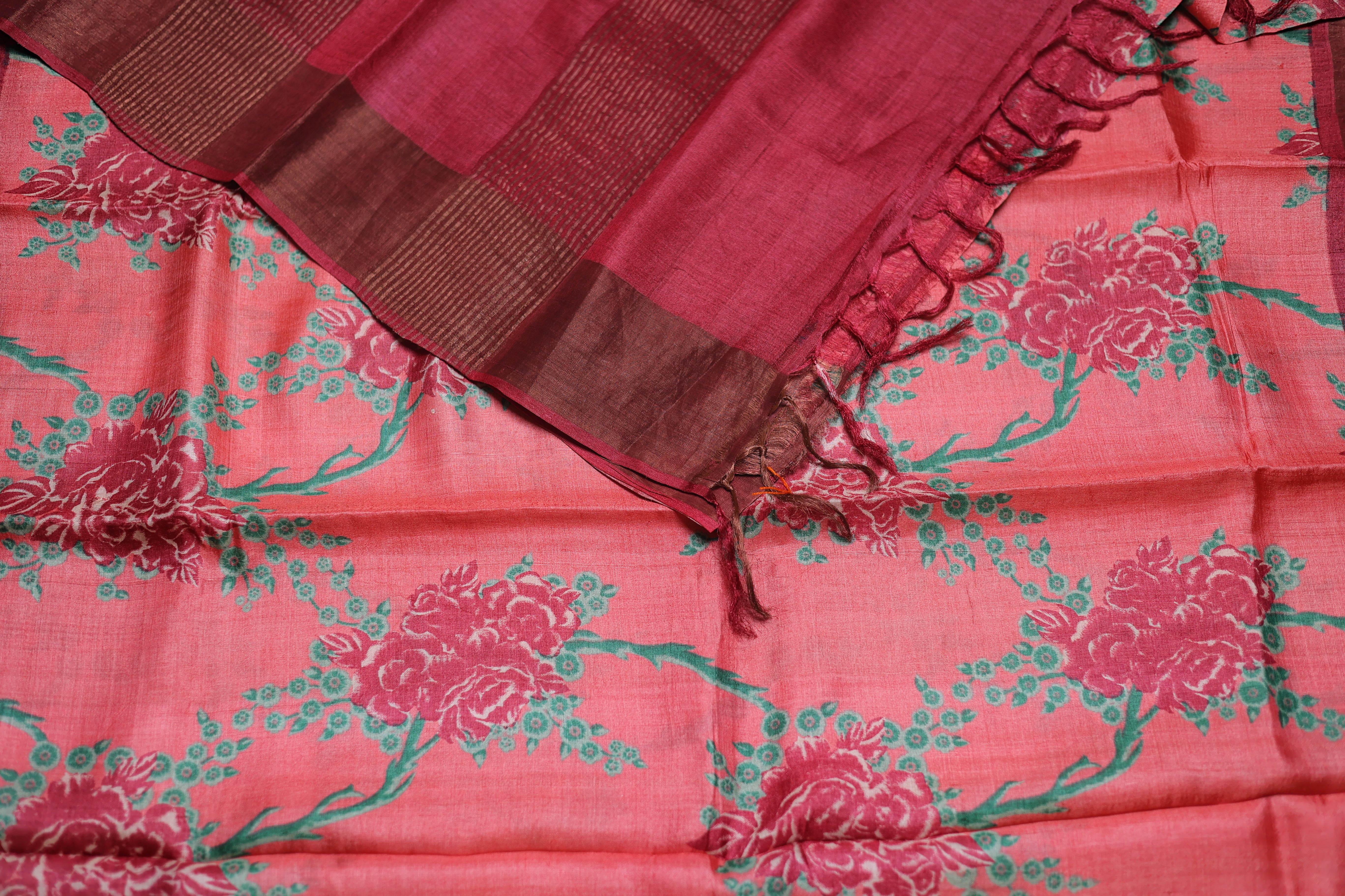 Tussar silk saree