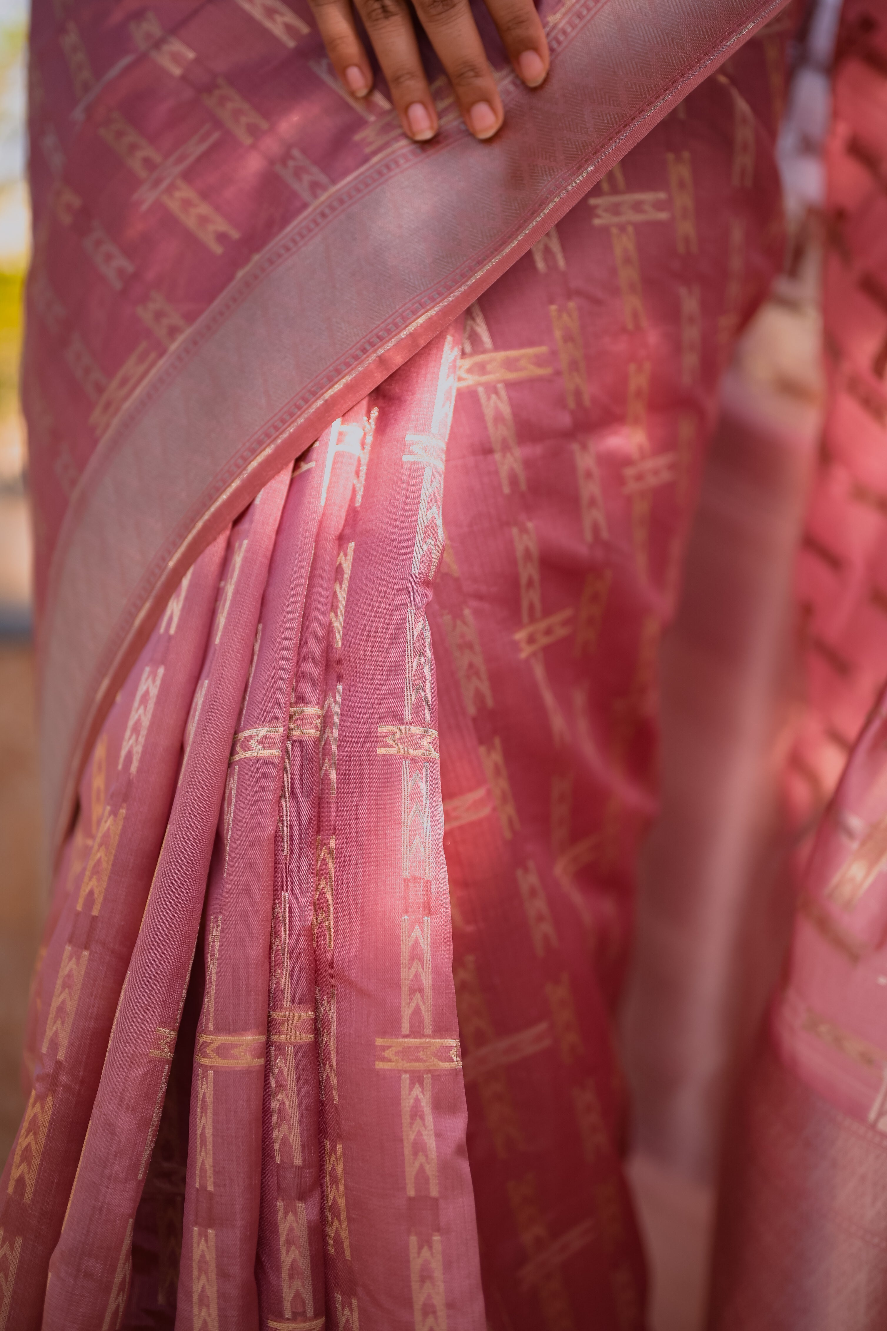 Pastel pink Saree