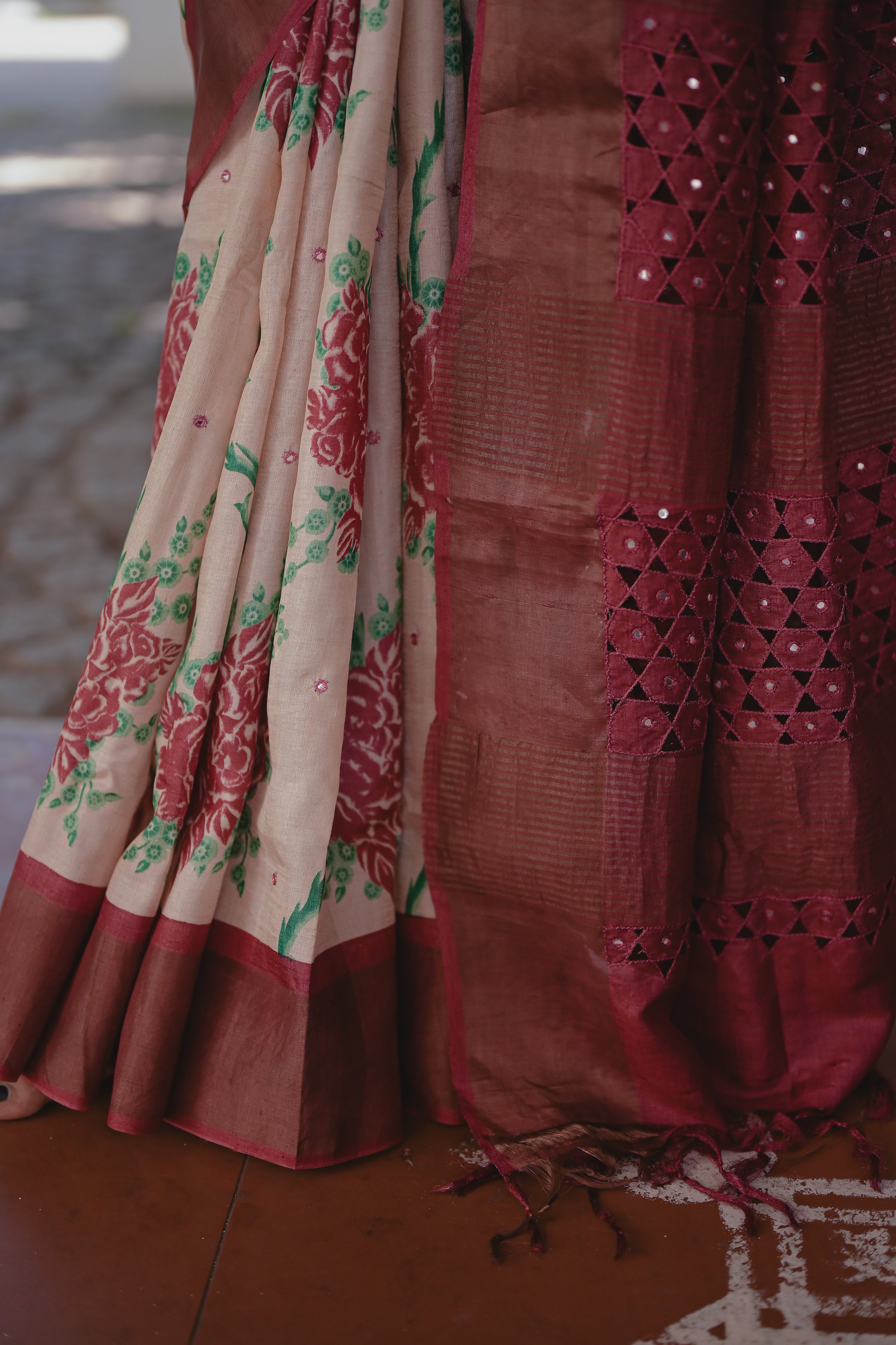 Ethereal and elegant Tussar silk saree