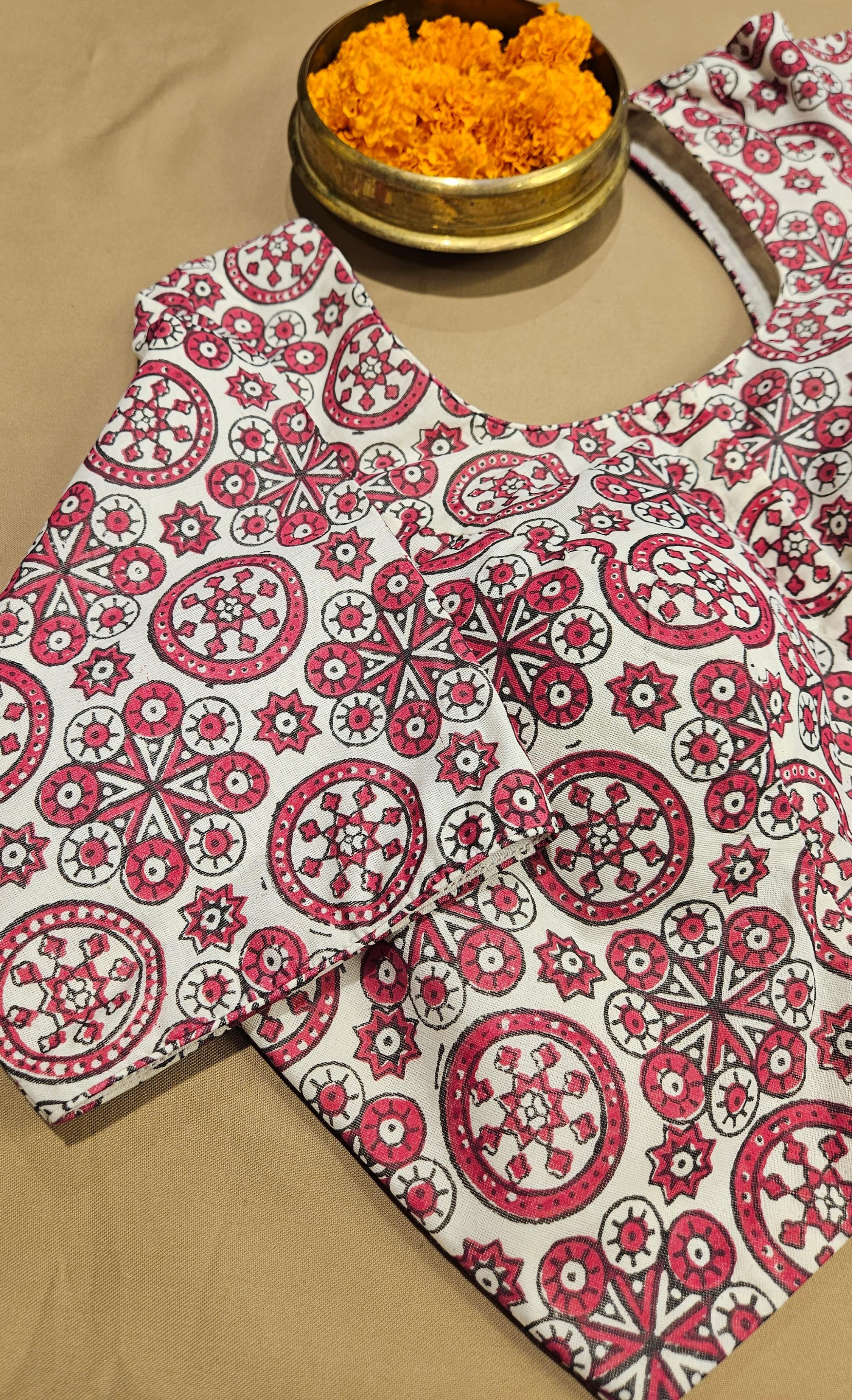 Kerala Ajrakh Redymade Blouse