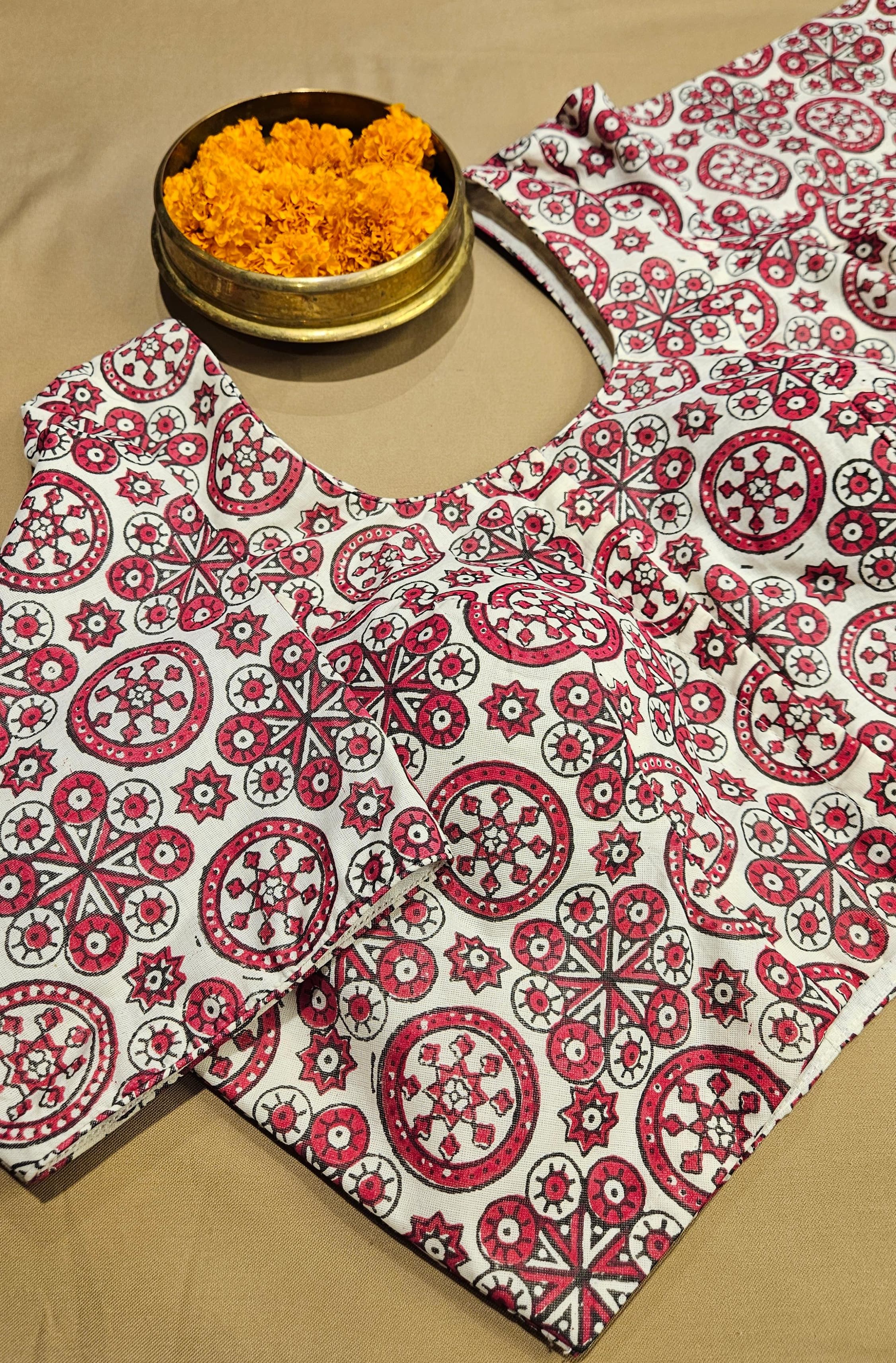 Kerala Ajrakh Redymade Blouse