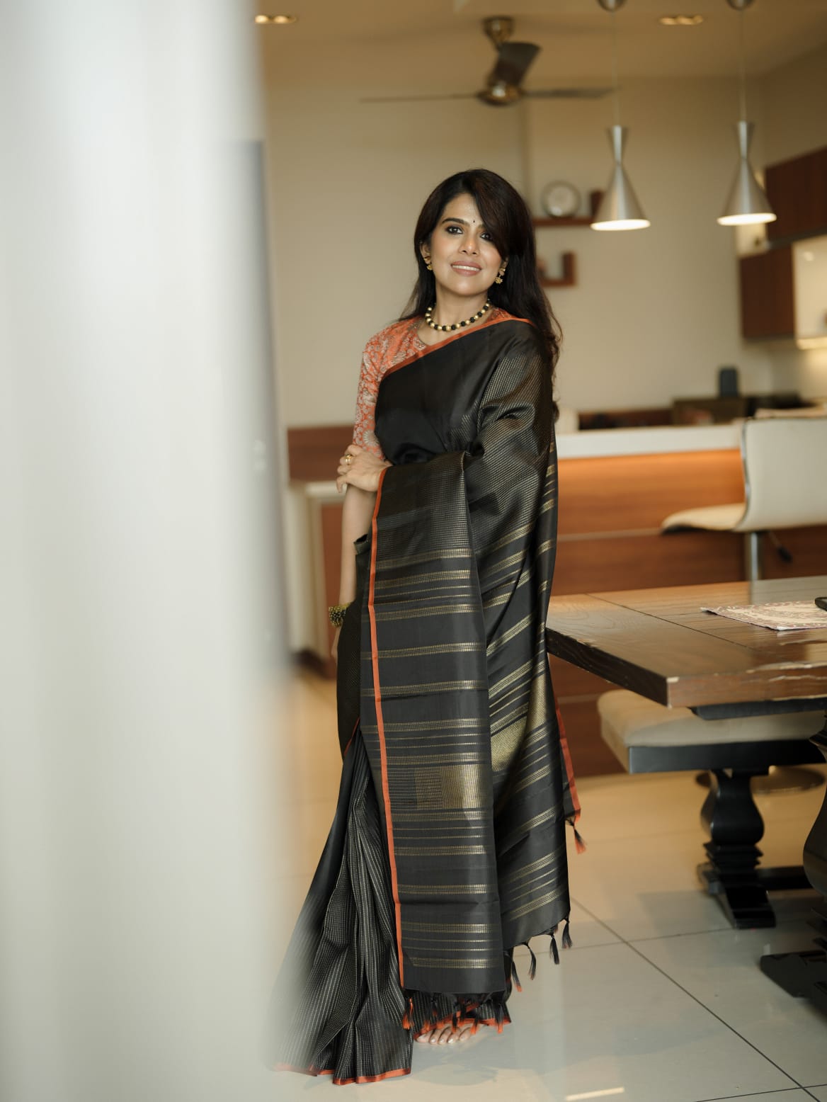 Back Kanjivaram Silk Saree