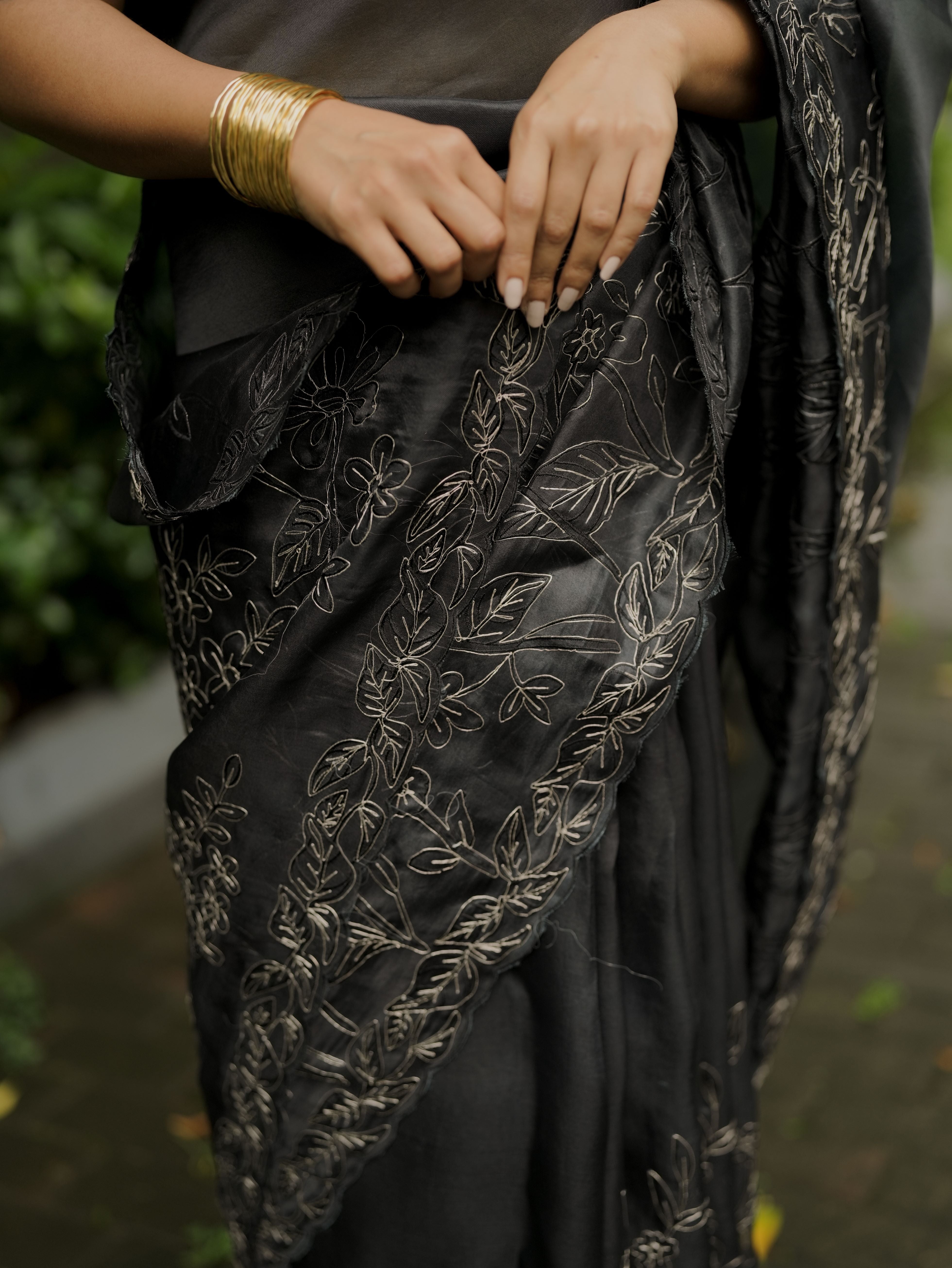 Black Soft Organza Silk