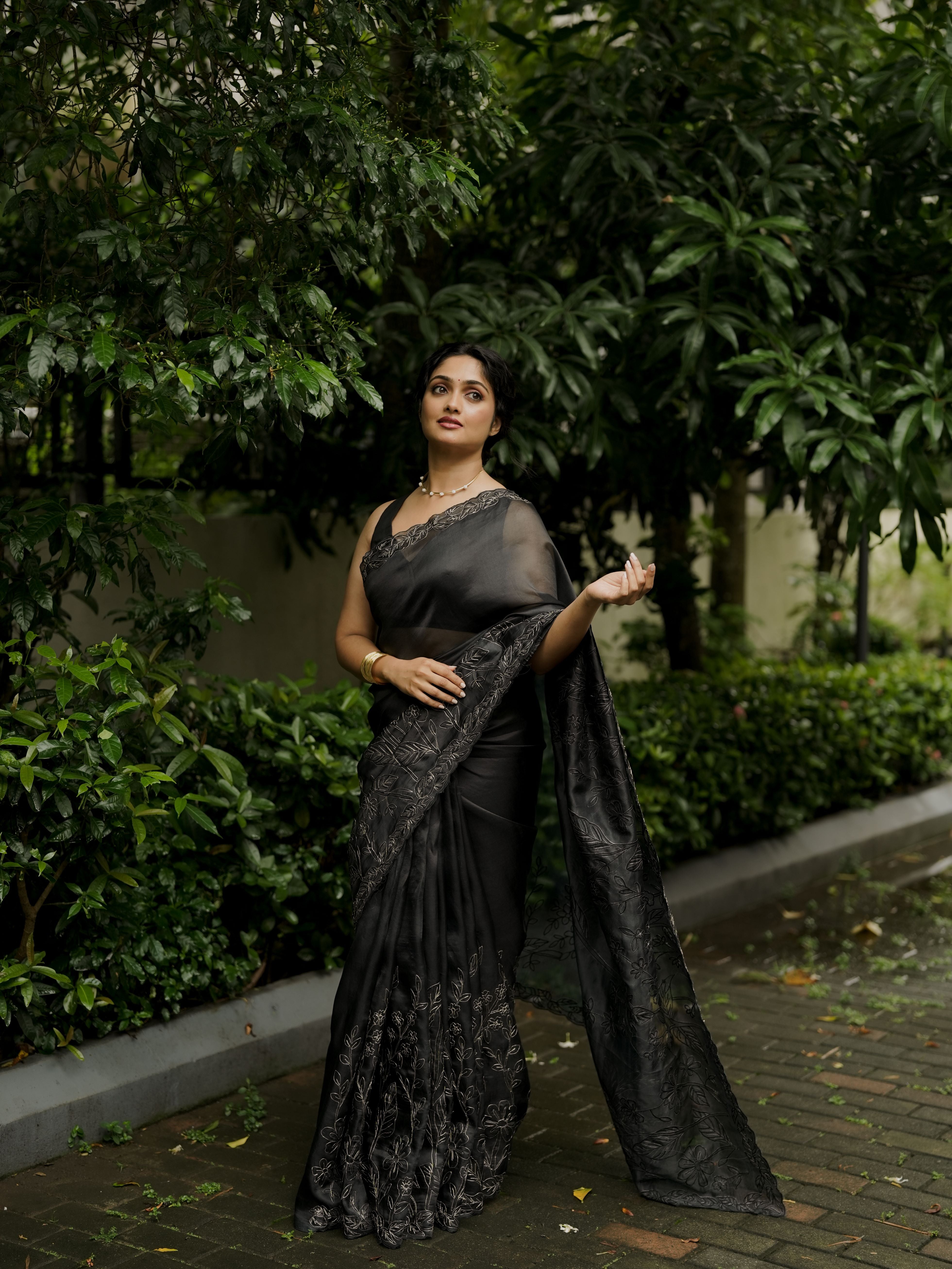 Black Soft Organza Silk