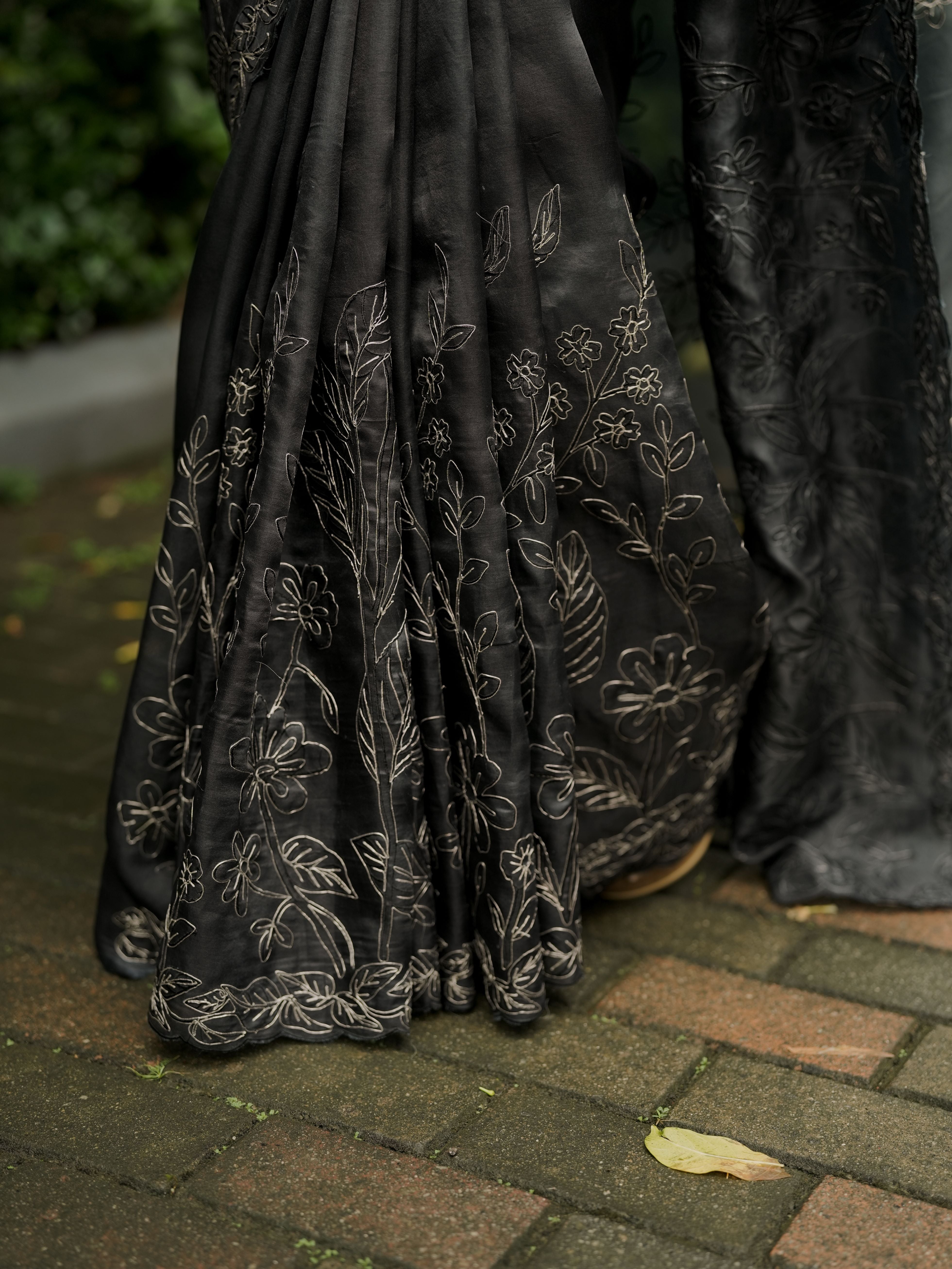 Black Soft Organza Silk