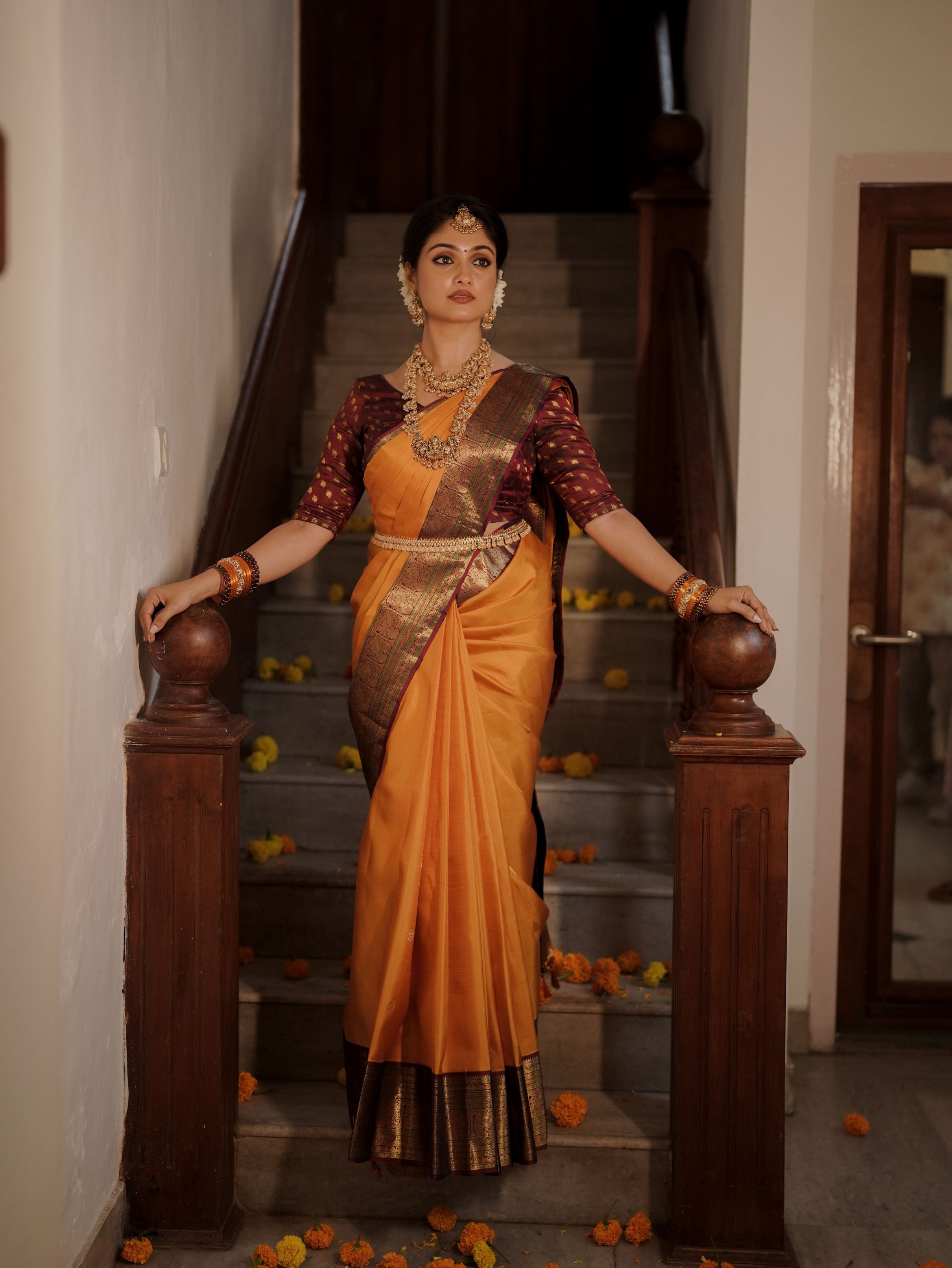 Manjal Kanjivaram Silk Saree