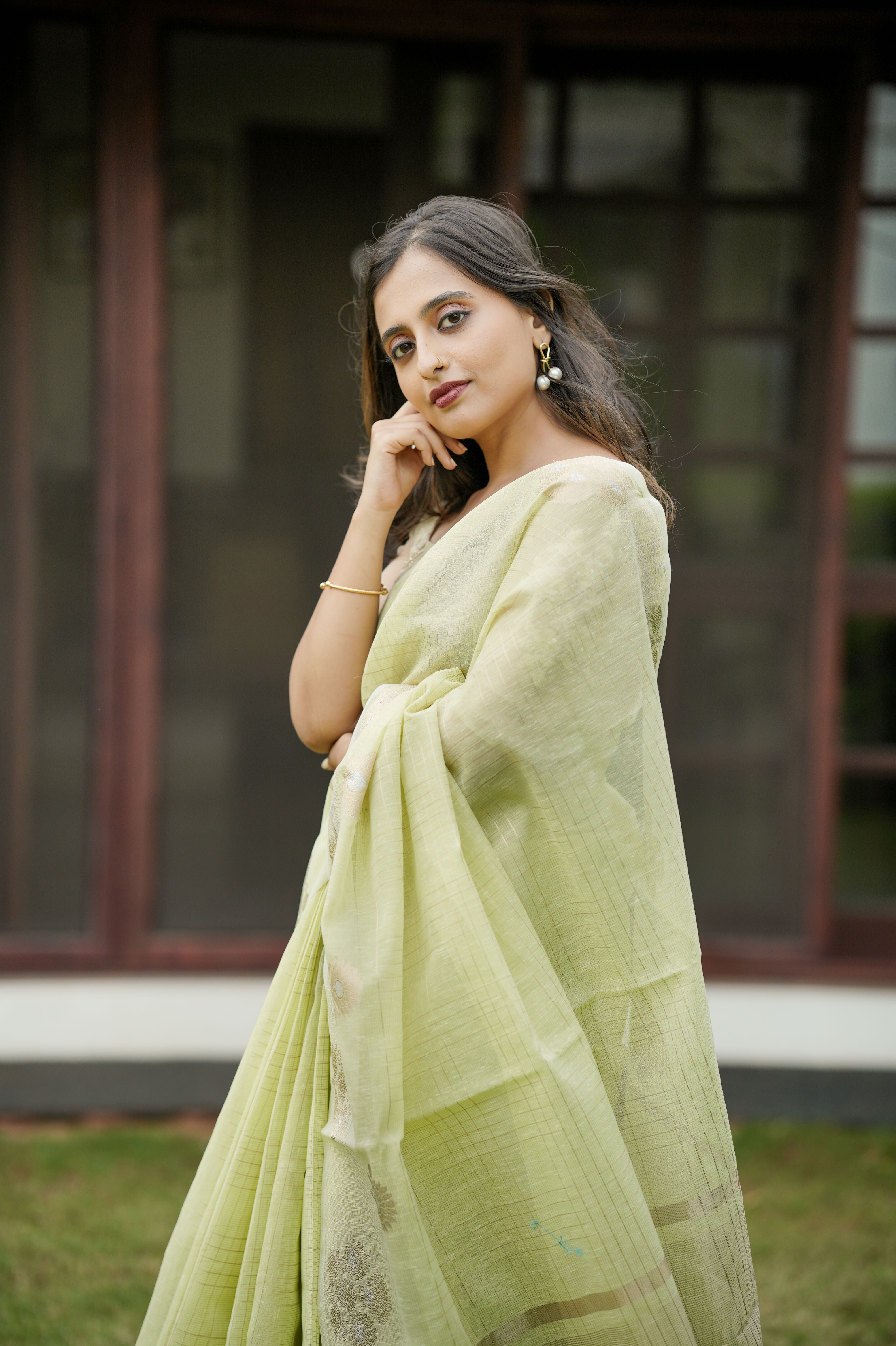 Pista Green Banarasi