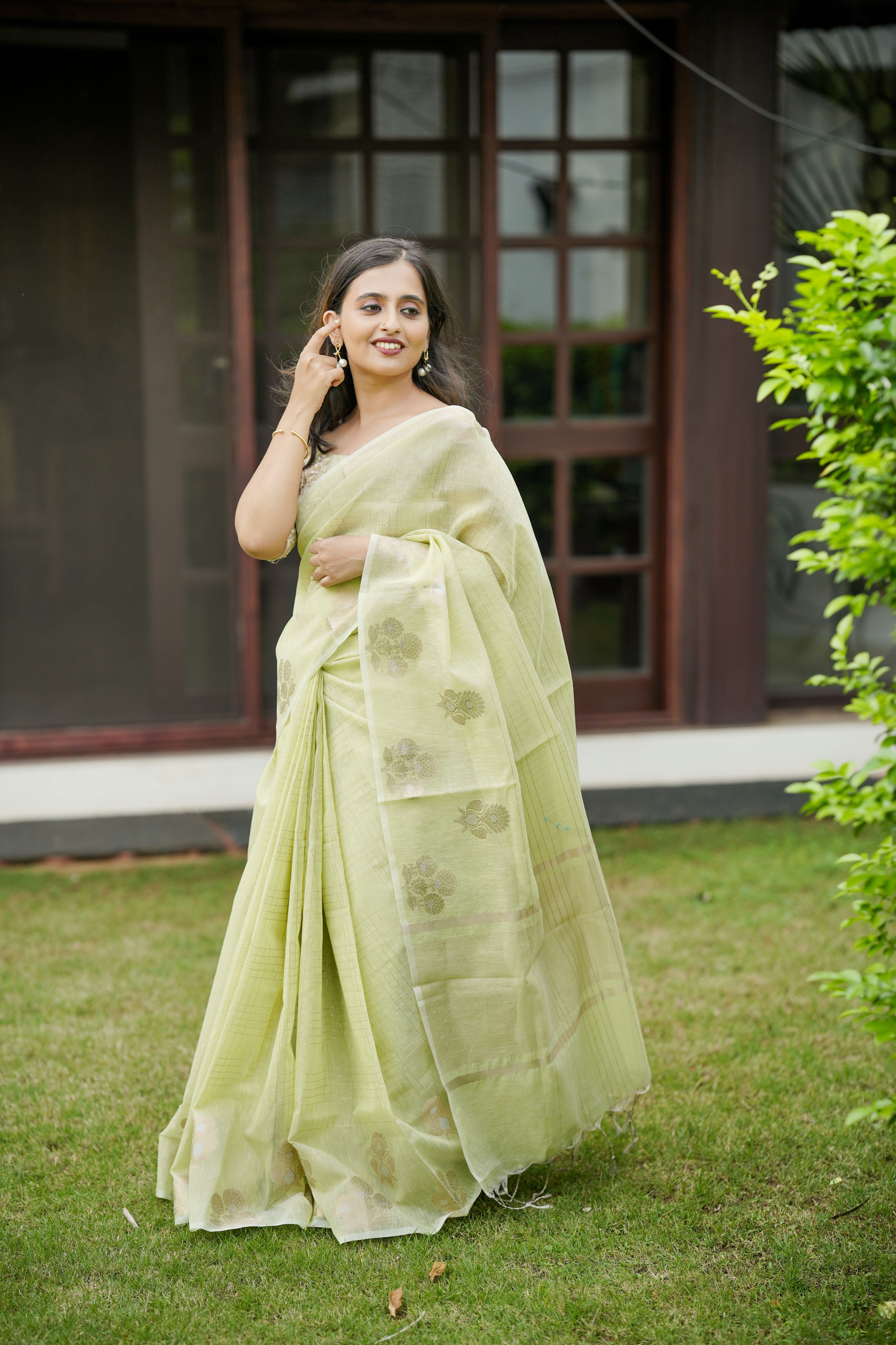 Pista Green Banarasi