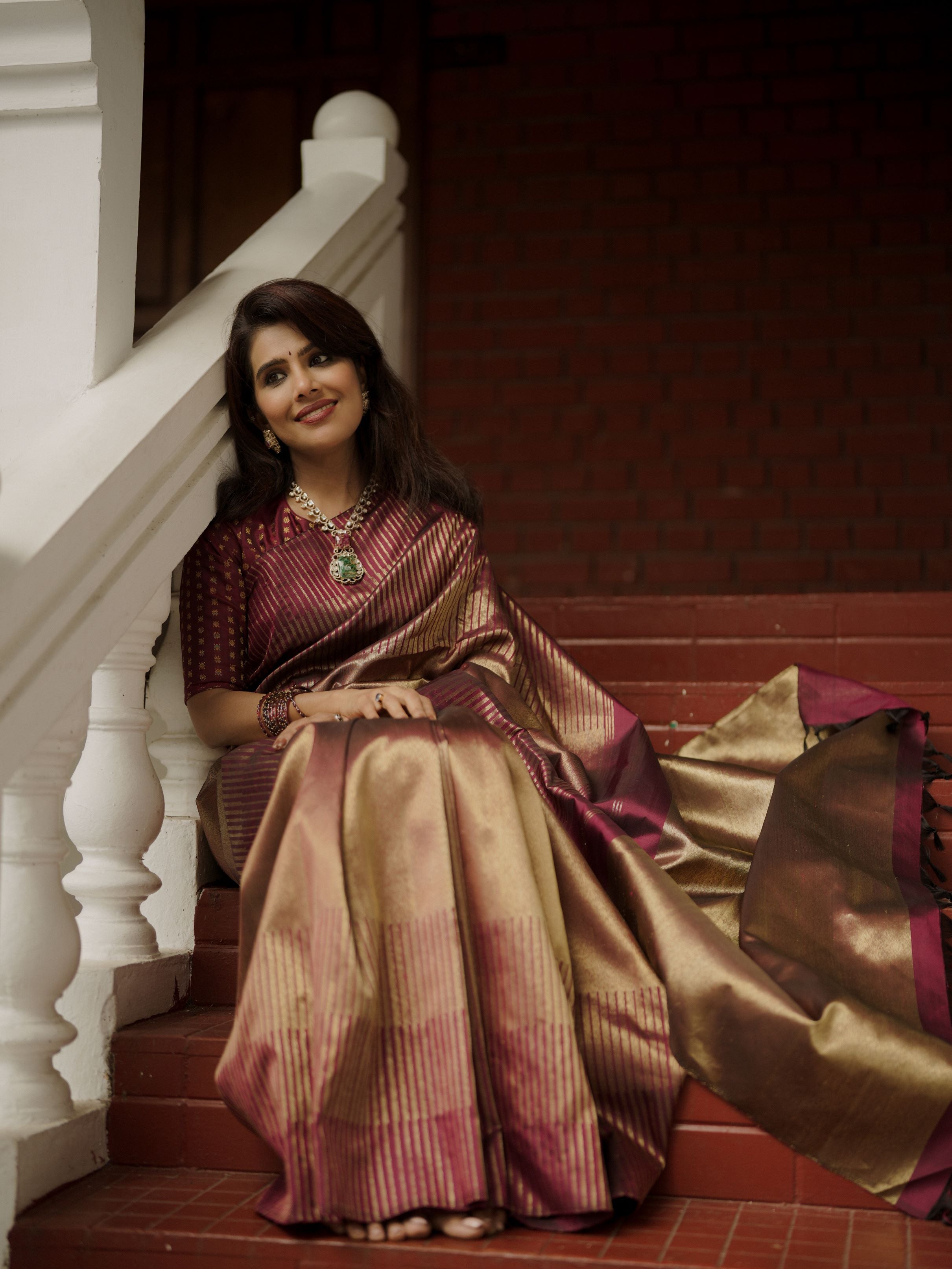 Tissue Kanjivaram silk sari
