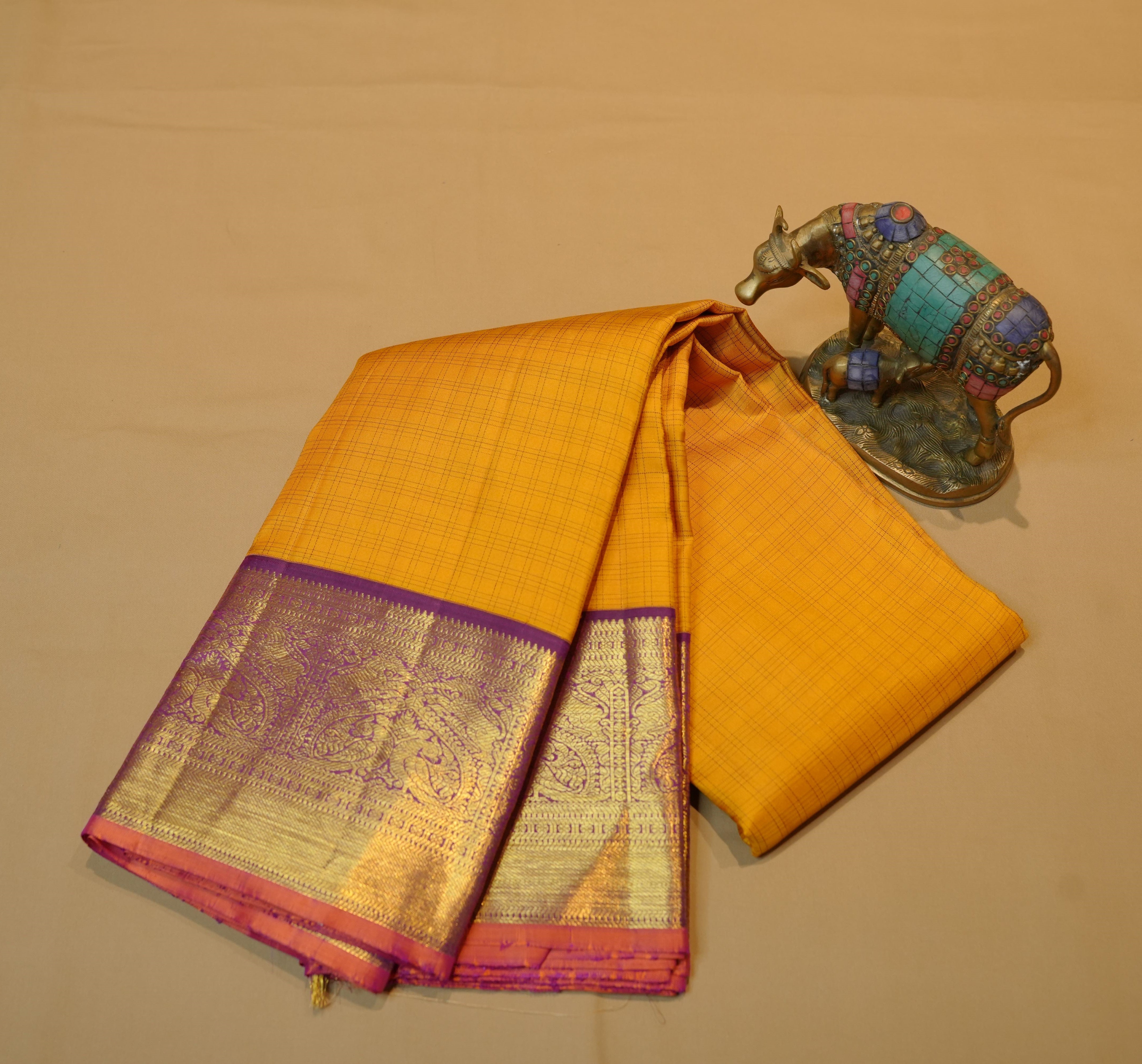 Yellow Broder Kanjivaram