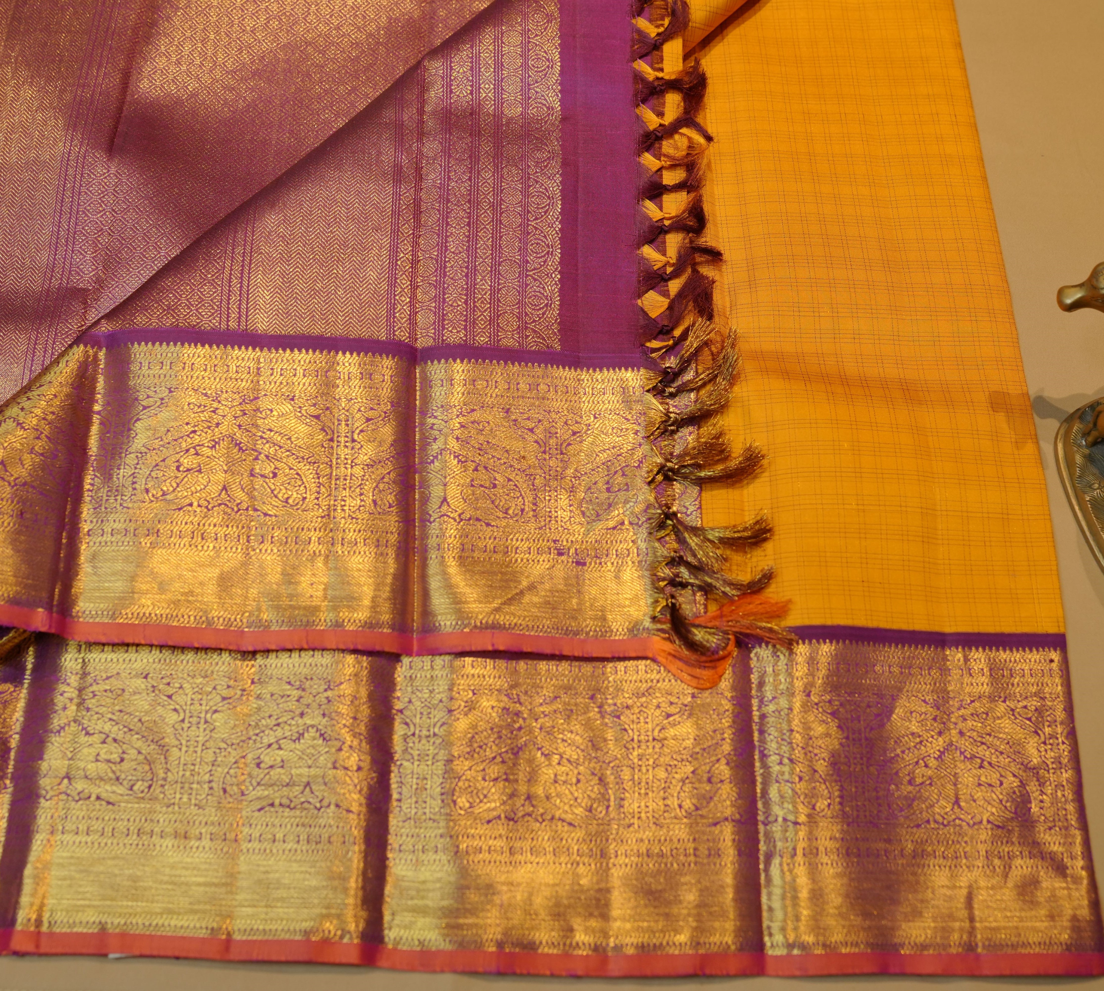 Yellow Broder Kanjivaram