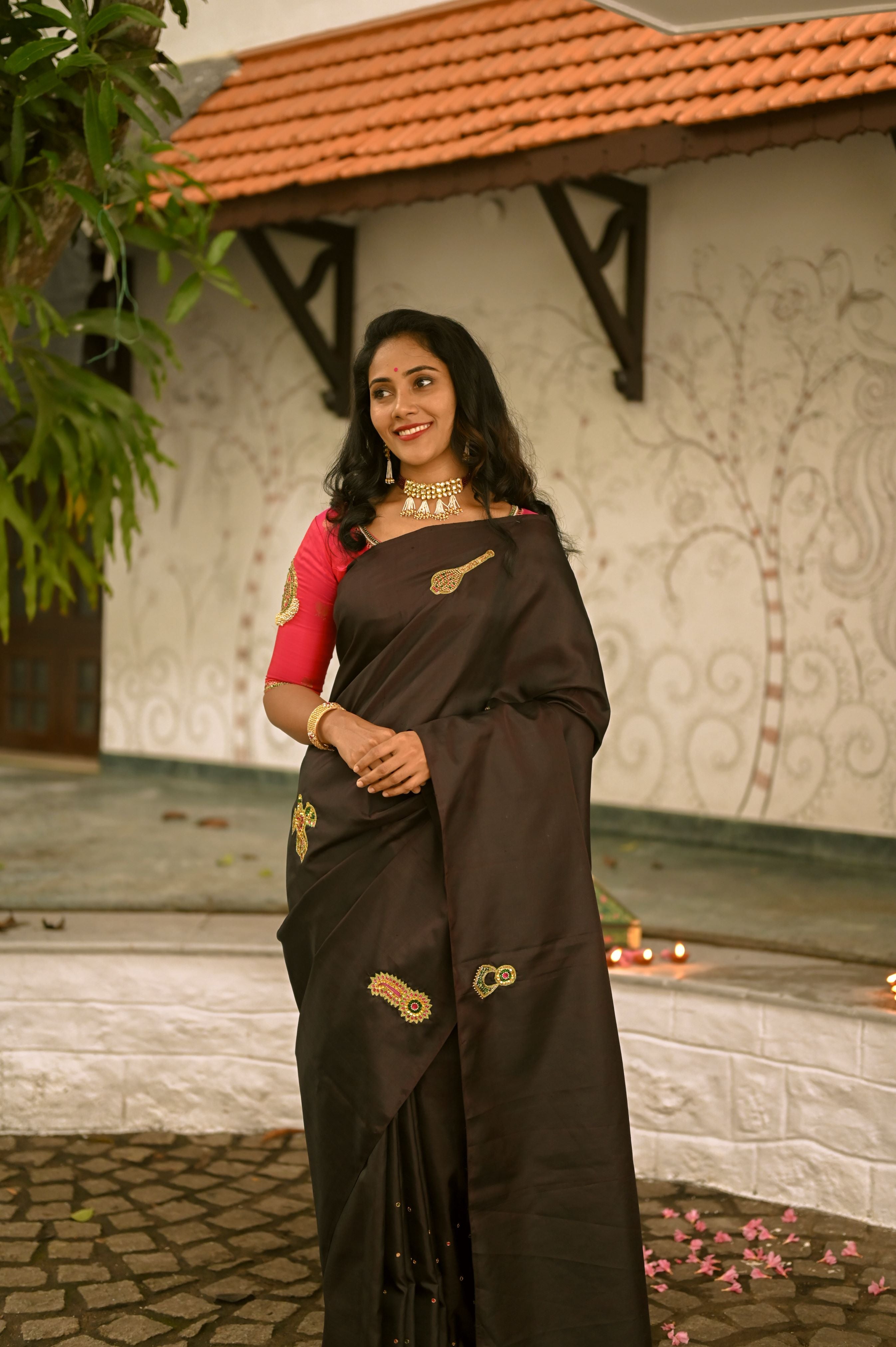 Pure Silk Black Kanjivaram Saree