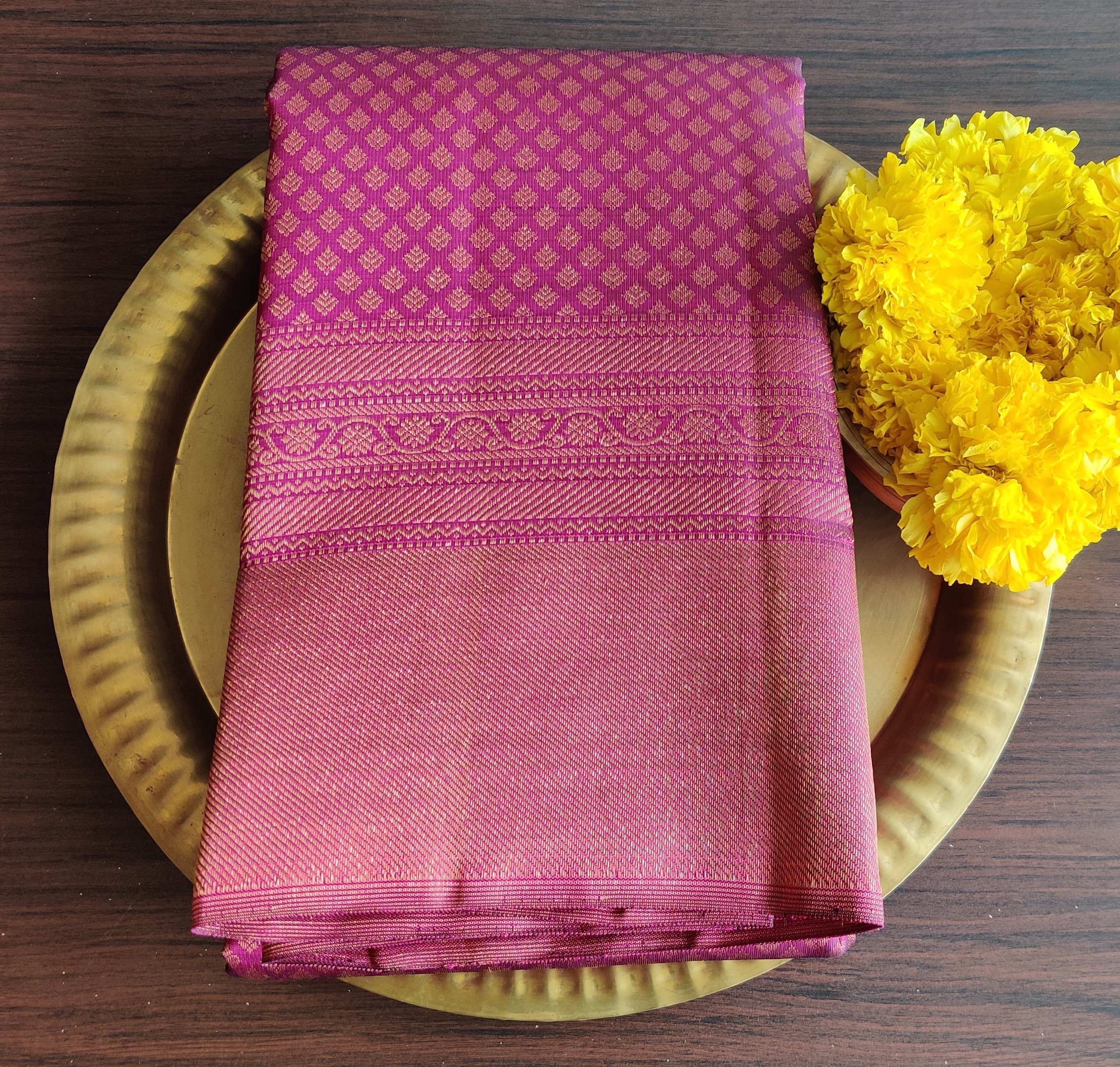 Pink Kanjeevaram Silk Saree