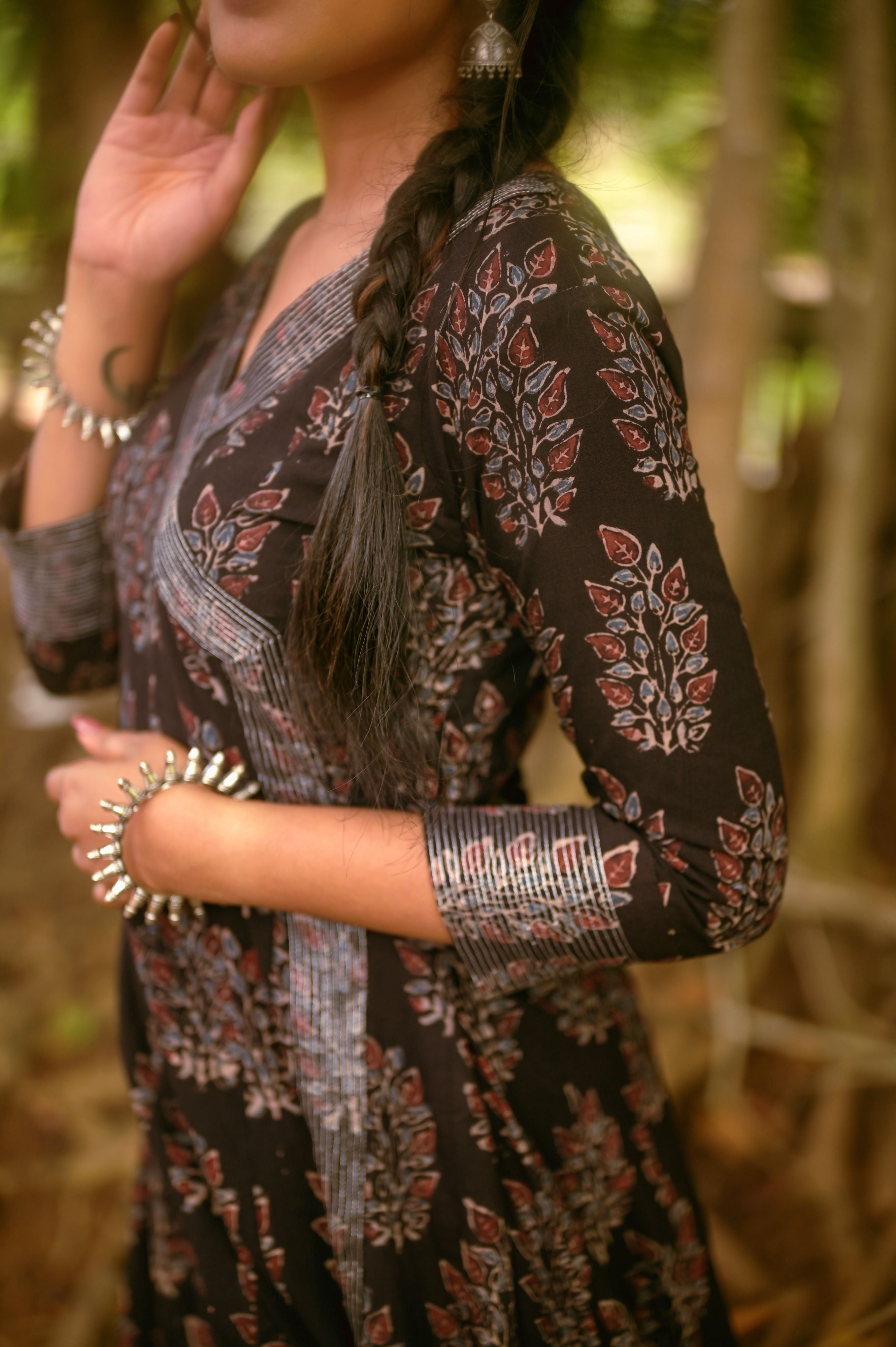 Black Anarkali Angarkha
