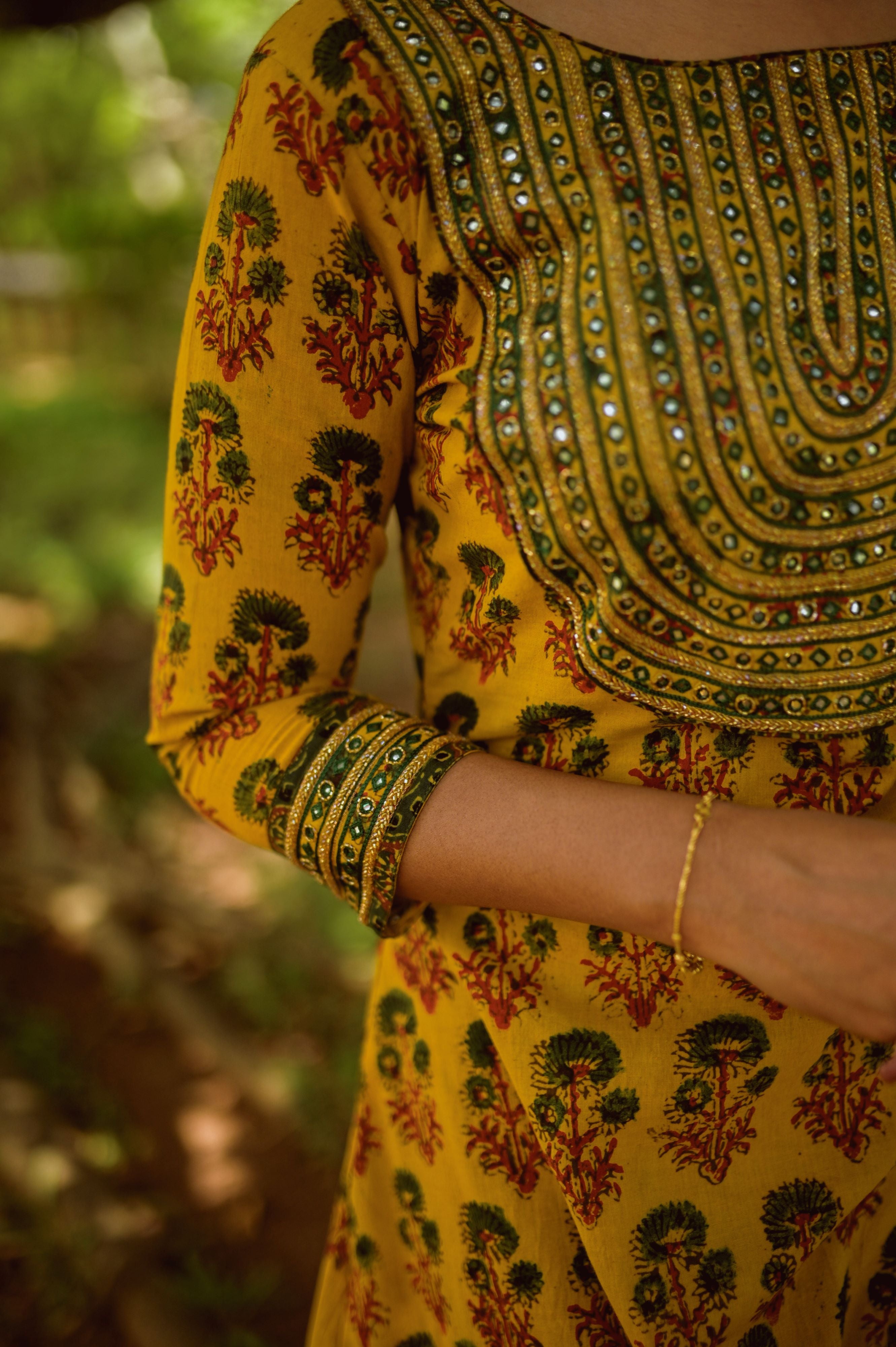 Mustard Marigold Kurti